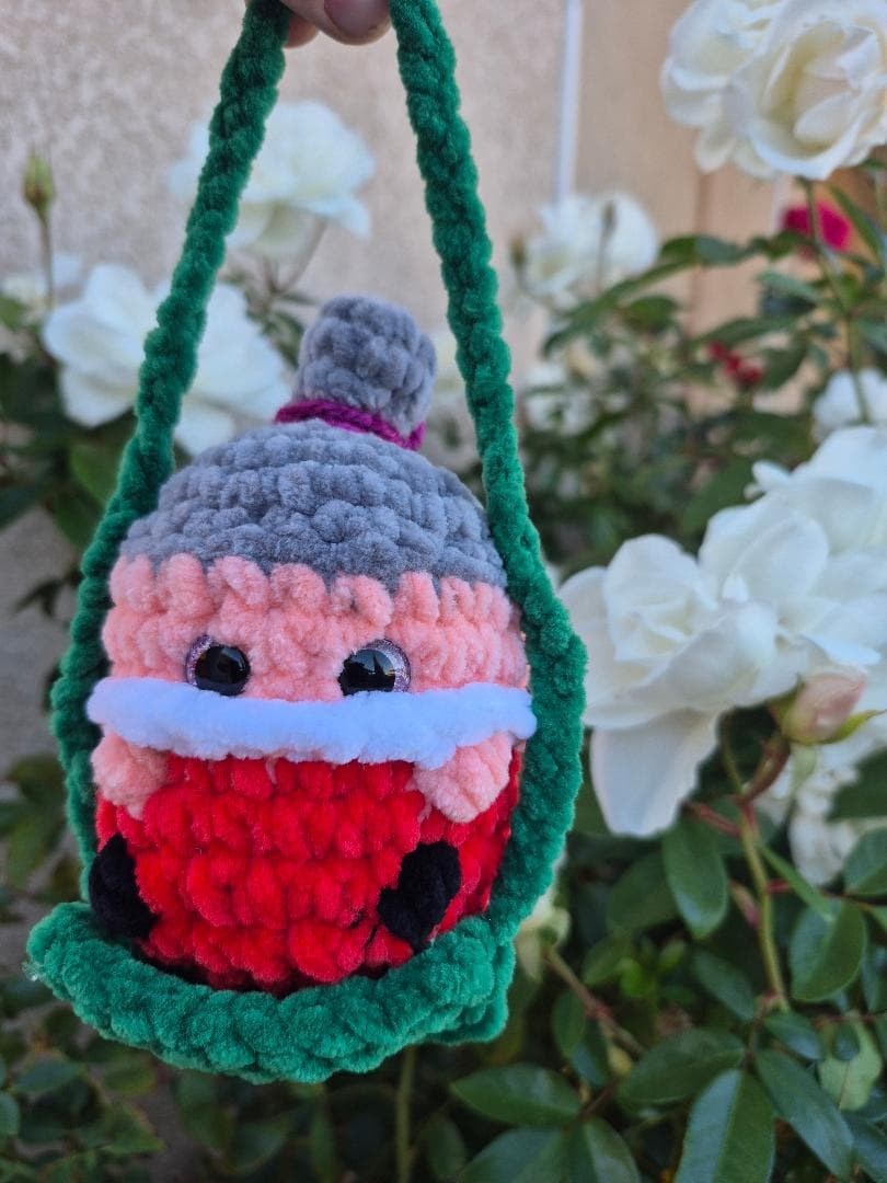Mrs. Clause and elf Christmas hanger for the car or desk thumbnail 4
