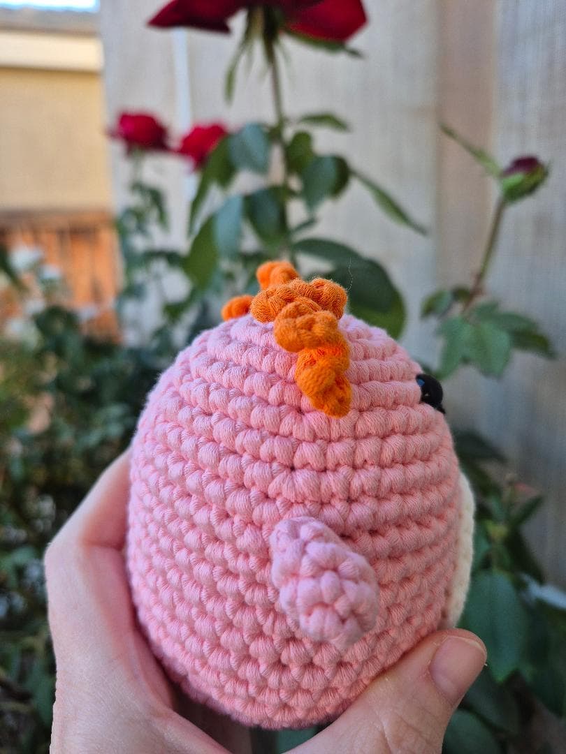 Crochet Axolotl Plush: Pink Amigurumi Sea Animal thumbnail 4