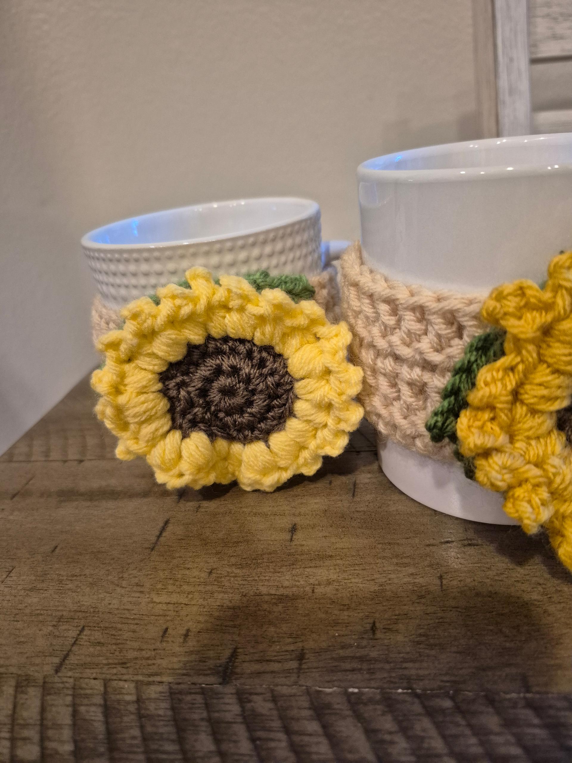 Sunflower cup cozy