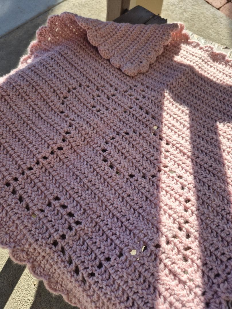 Crochet blanket, lovey, purple, border, duck, bear, elephant thumbnail 9
