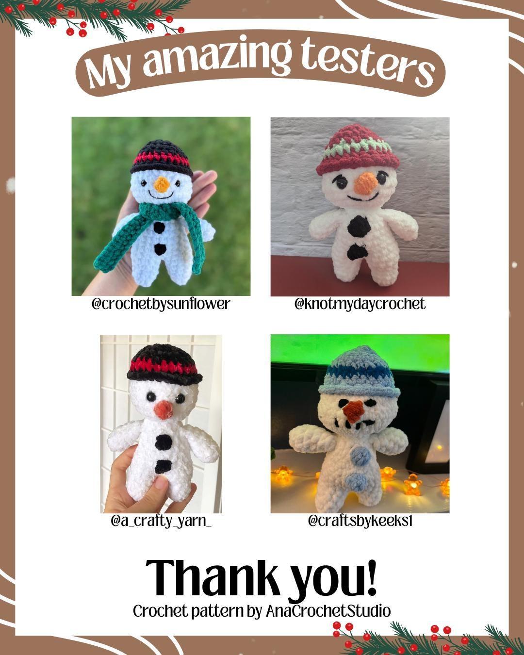 Winter Friends Crochet Pattern: Polar Bear, Snowman, Gingerbread Man (No Sew PDF) thumbnail 10