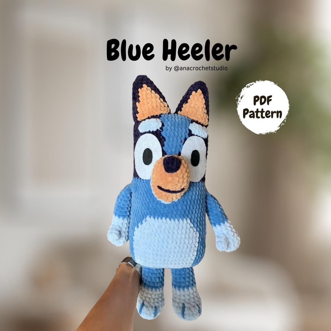 Blue Heeler PDF crochet pattern amigurumi plushie dog