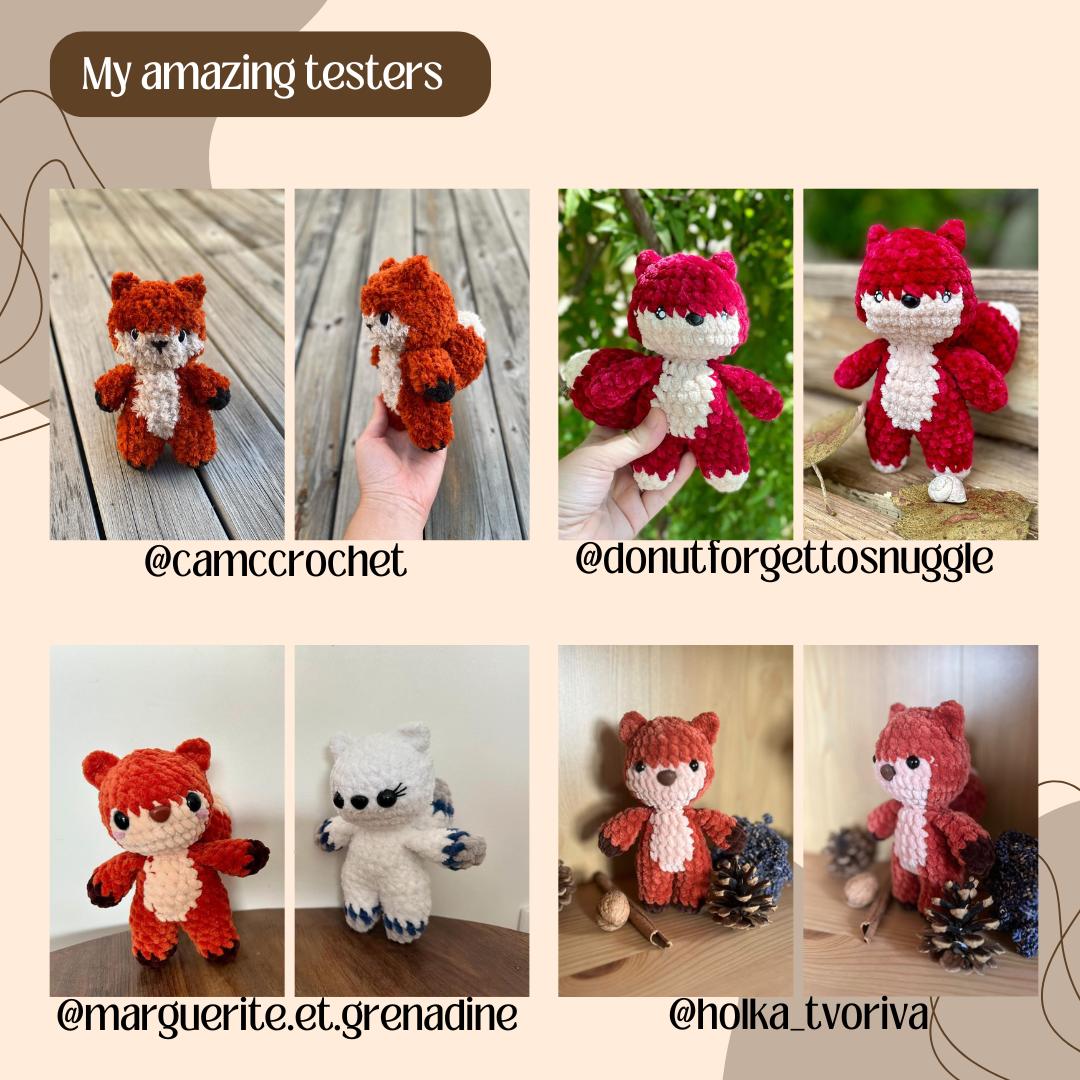 Forest Animals No-Sew Crochet Pattern: Fox, Deer, Squirrel, Beaver, Raccoon and Reindeer (PDF Pattern) woodland amigurumi thumbnail 13