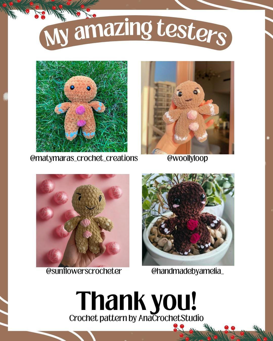 Gingerbread man No sew PDF Crochet pattern Amigurumi thumbnail 4