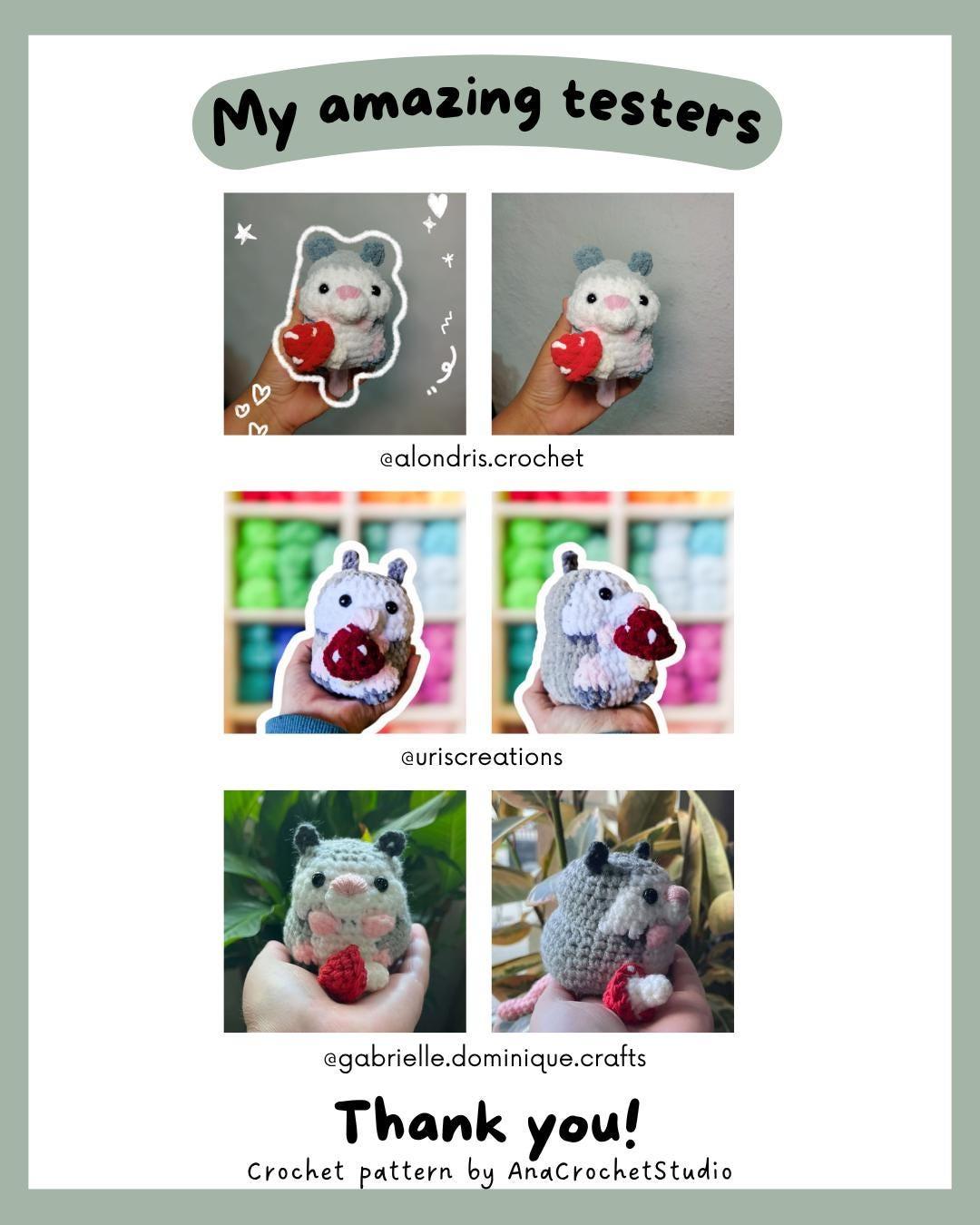 Chubby Opossum Low sew PDF Crochet pattern Amigurumi thumbnail 3