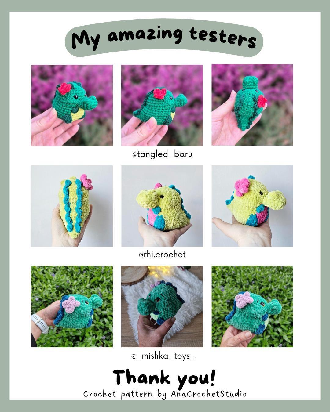 Chubby Crocodile No sew PDF Crochet pattern Alligator Amigurumi thumbnail 3