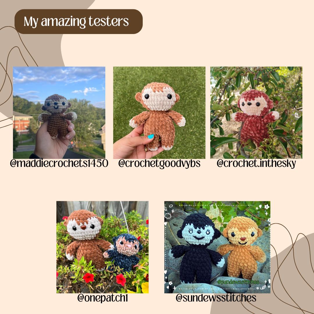 Safari Animals No sew PDF Crochet pattern Amigurumi: Lion, Elephant and Monkey thumbnail 9