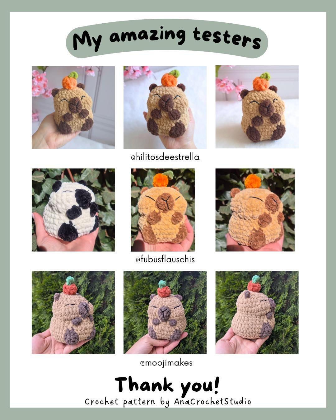 Chubby Capybara Low sew PDF Crochet pattern Amigurumi thumbnail 3