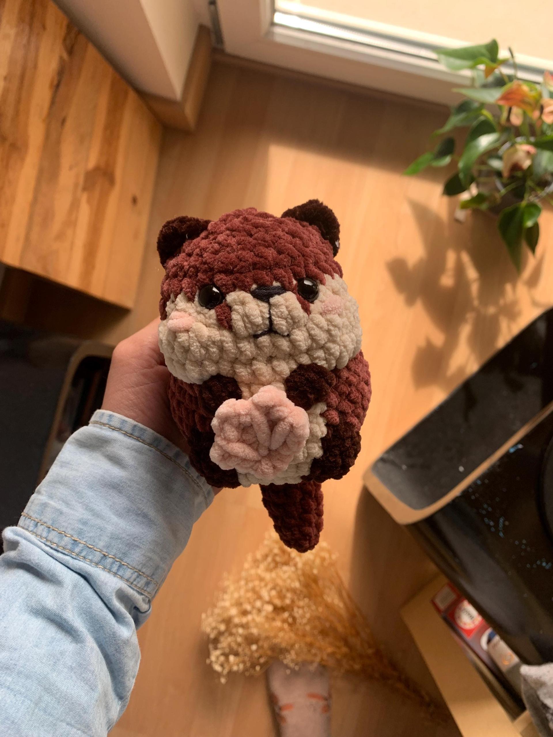 Raccoon and Otter No - Low sew PDF Crochet pattern Chubby Amigurumi thumbnail 6