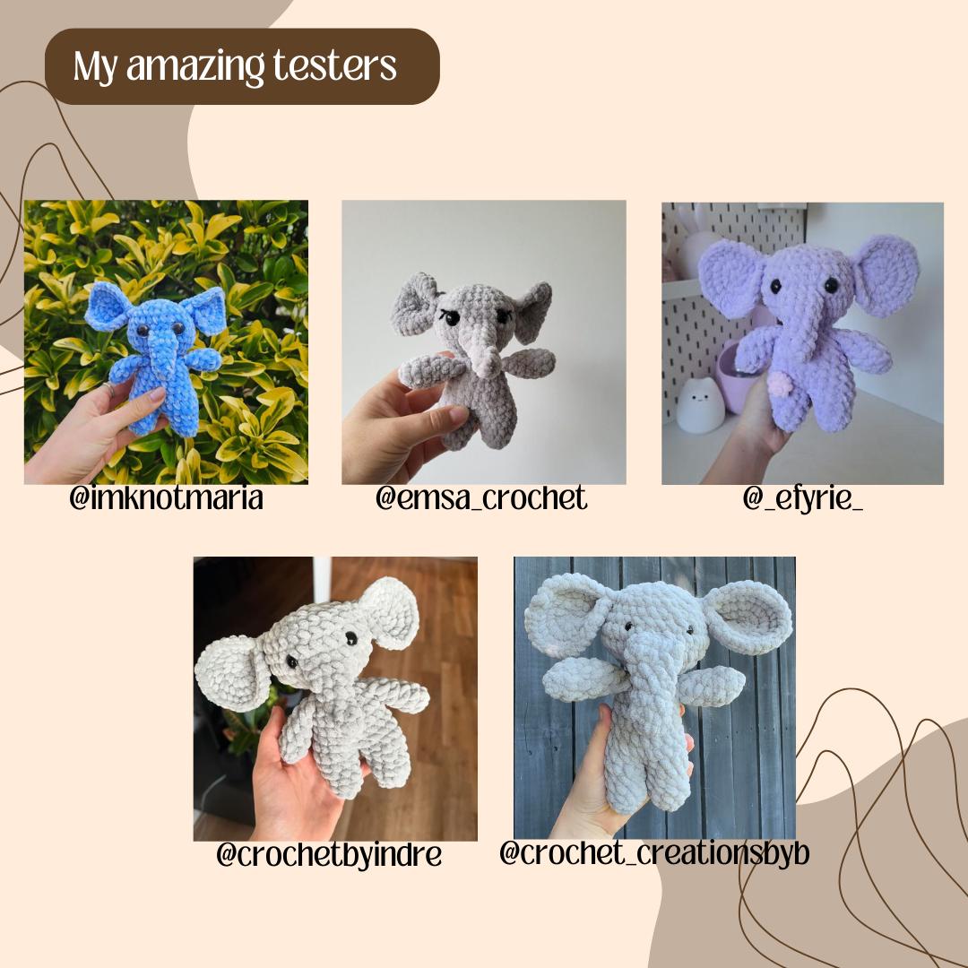 Safari Animals No sew PDF Crochet pattern Amigurumi: Lion, Elephant and Monkey thumbnail 10