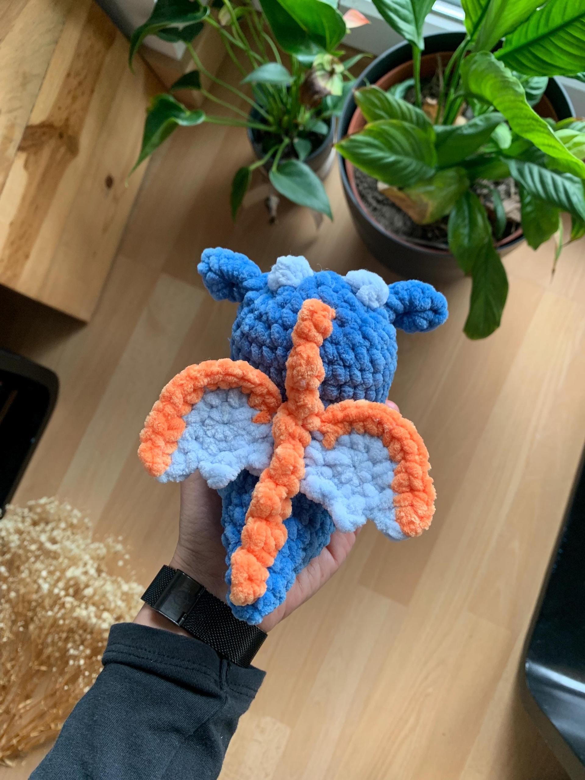 Axolotl and Dragon No - Low sew PDF Crochet pattern Chubby Amigurumi thumbnail 8