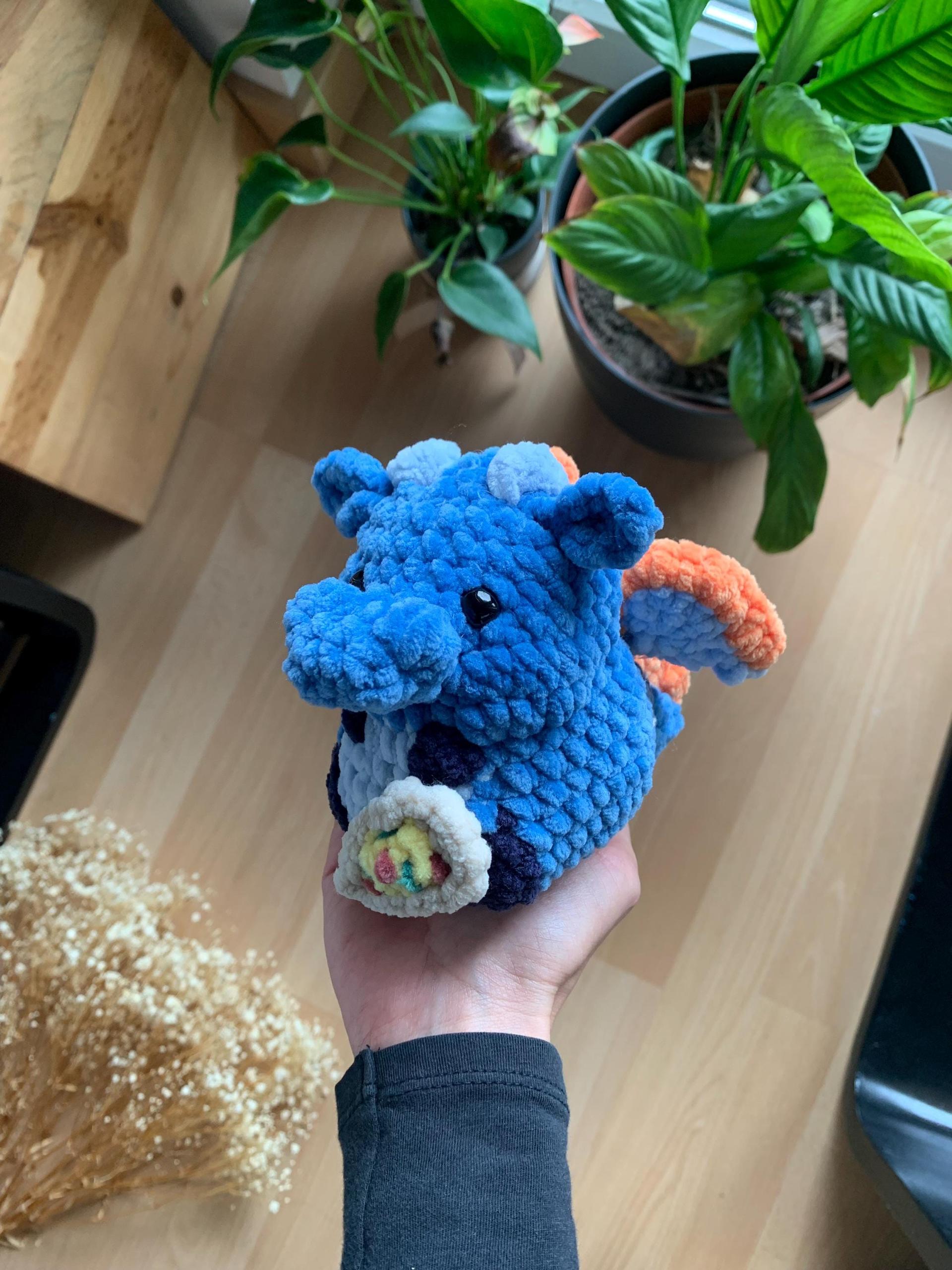 Axolotl and Dragon No - Low sew PDF Crochet pattern Chubby Amigurumi thumbnail 9