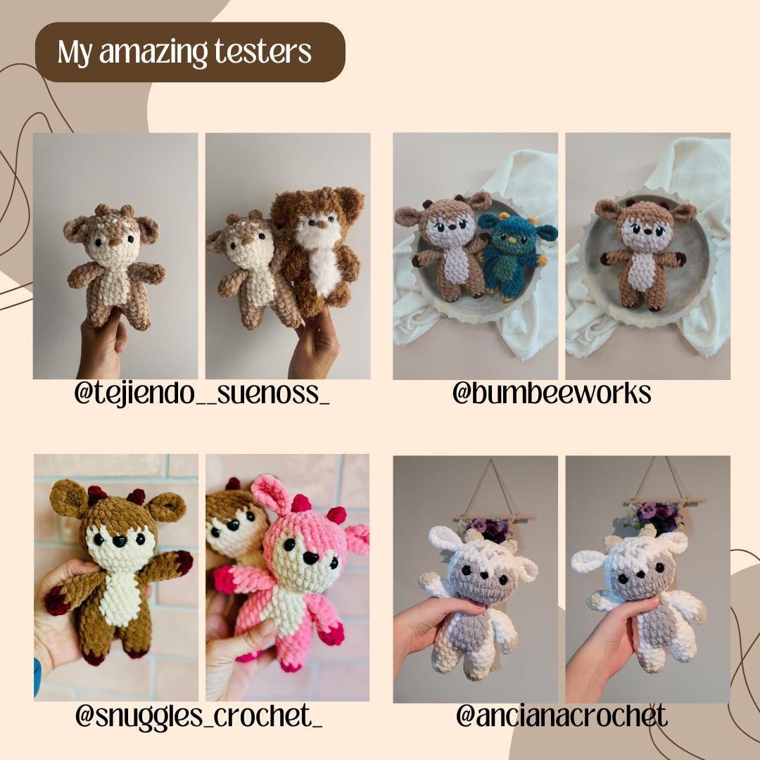 Deer and Reindeer Crochet Pattern No Sew – Beginner Amigurumi Plush Toy PDF, Easy Cute Animal thumbnail 6
