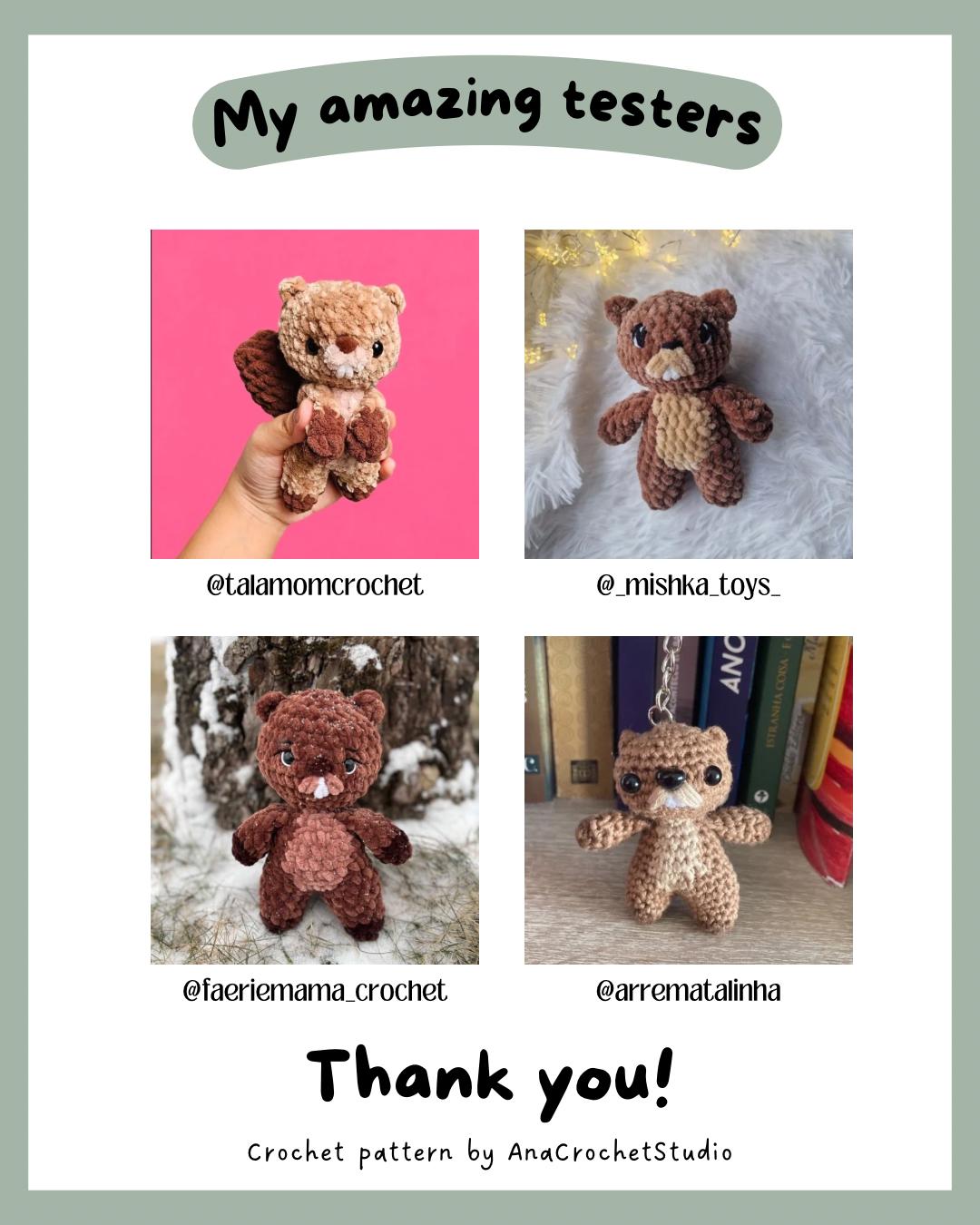 Forest Animals No-Sew Crochet Pattern: Fox, Deer, Squirrel, Beaver, Raccoon and Reindeer (PDF Pattern) woodland amigurumi thumbnail 14