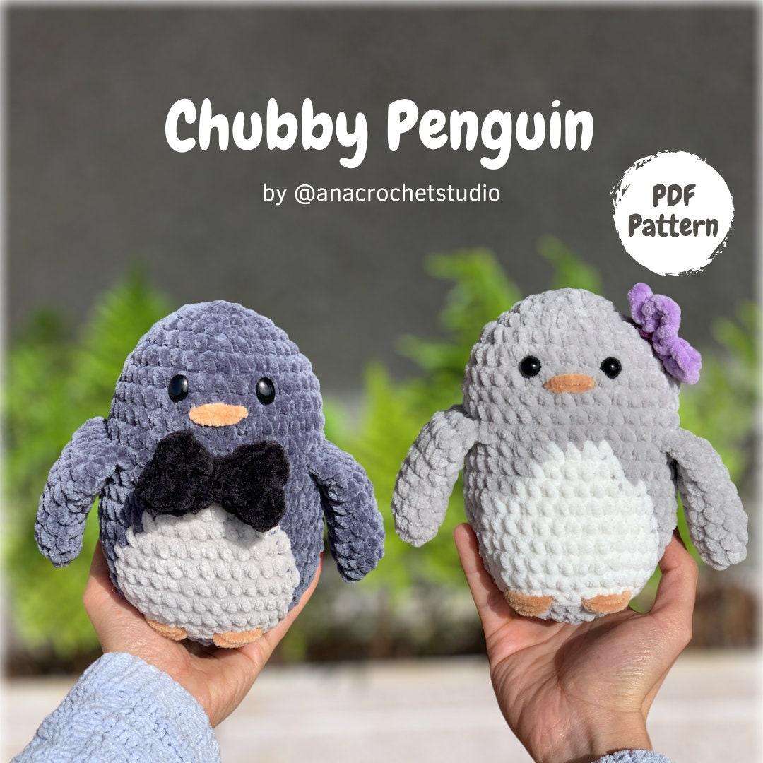 Chubby penguin no sew crochet pattern amigurumi PDF