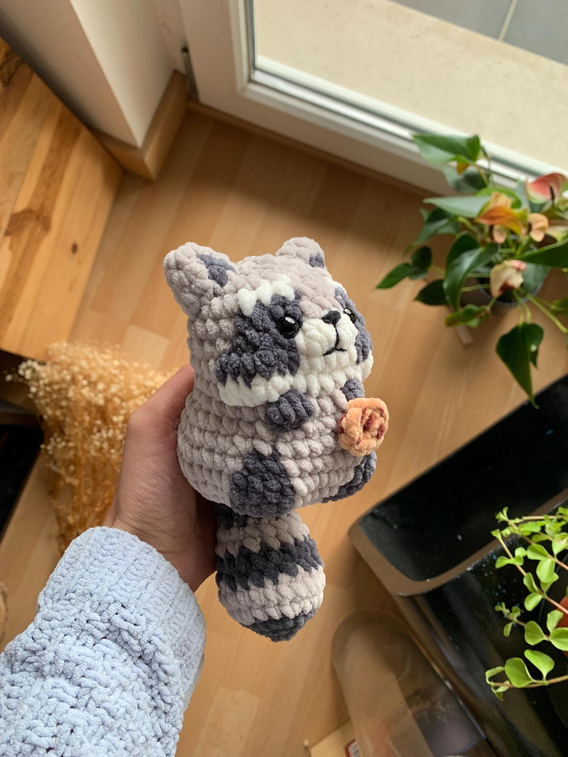Raccoon and Otter No - Low sew PDF Crochet pattern Chubby Amigurumi thumbnail 8