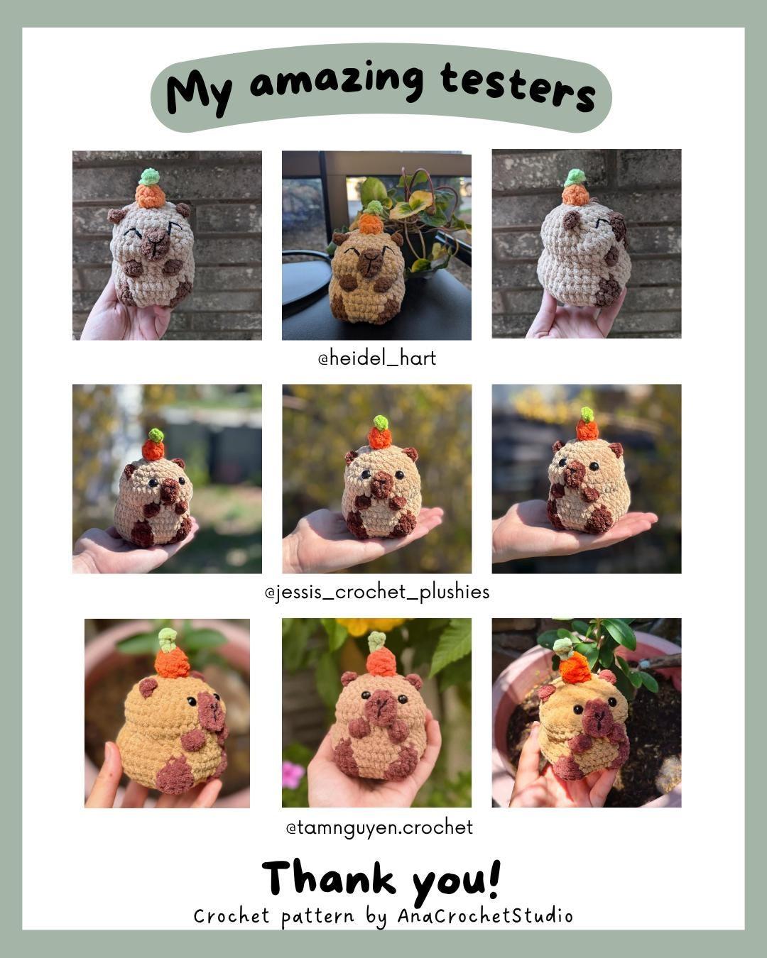 Chubby Capybara Low sew PDF Crochet pattern Amigurumi thumbnail 4