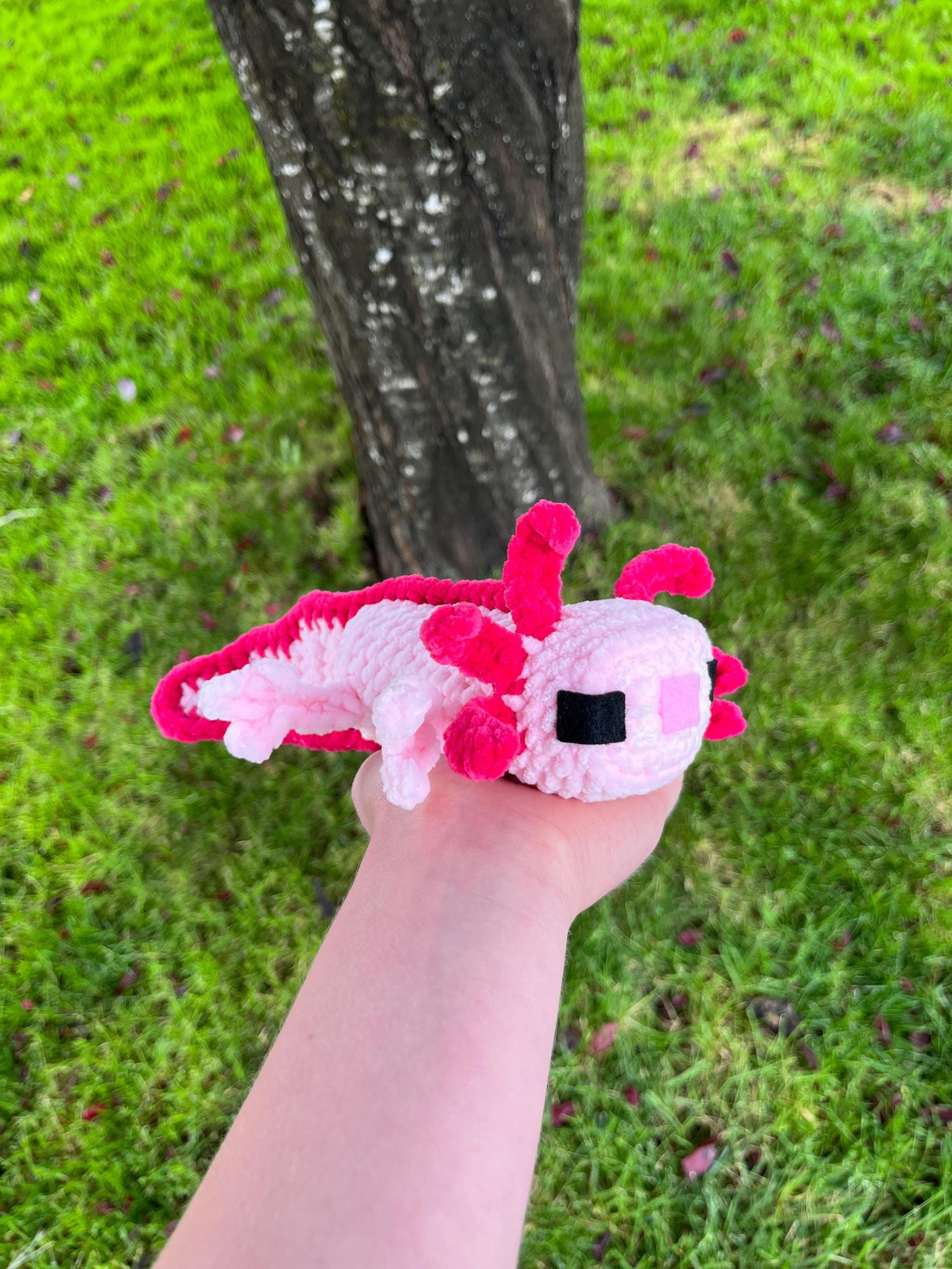 Minecraft-Inspired Axolotl Crochet Plushie Stuffed Animal
