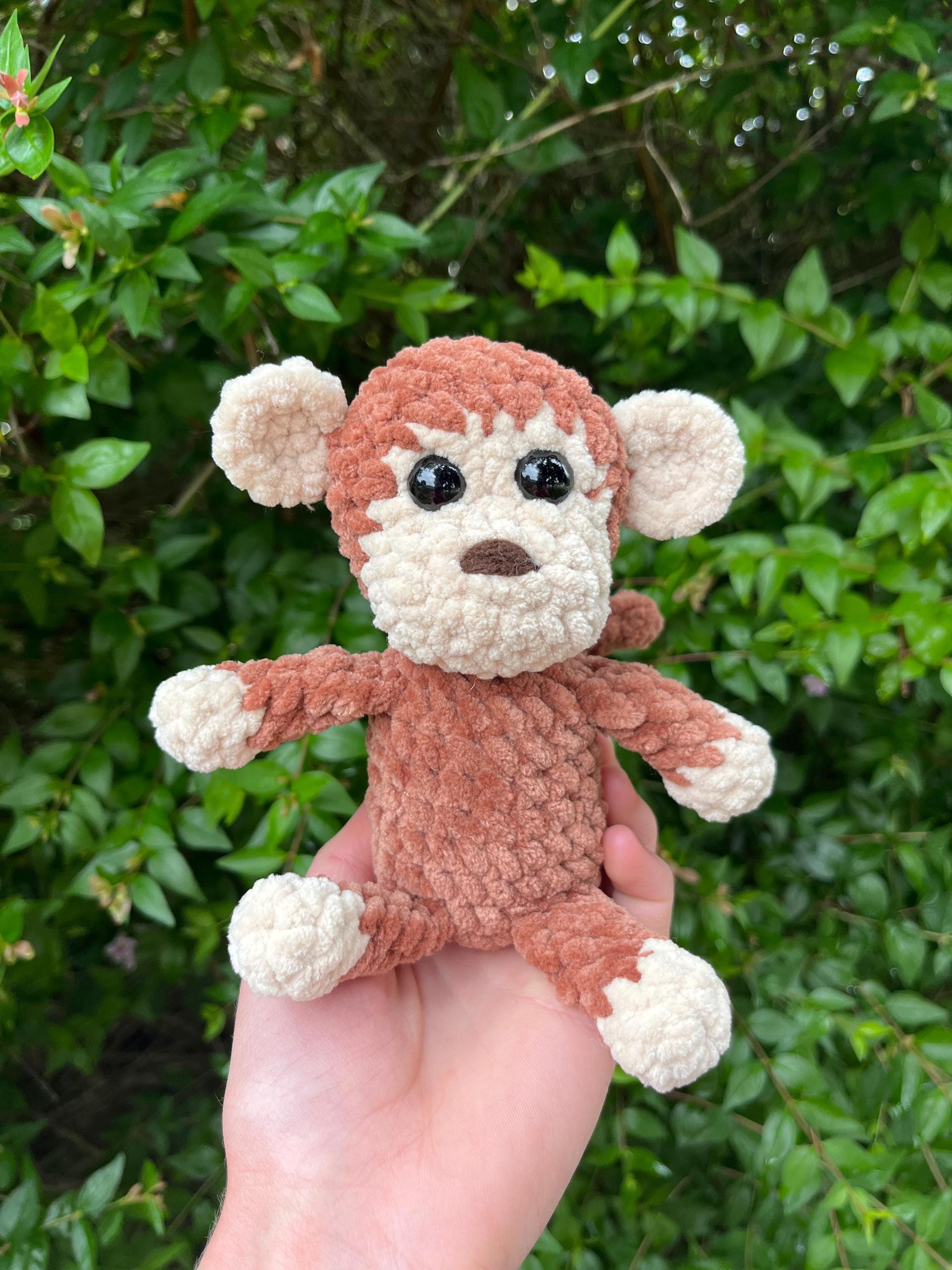 Monkey on a Swing Crochet Pattern LOW SEW Beginner Friendly Amigurumi Monkey Stuffed Animal thumbnail 4