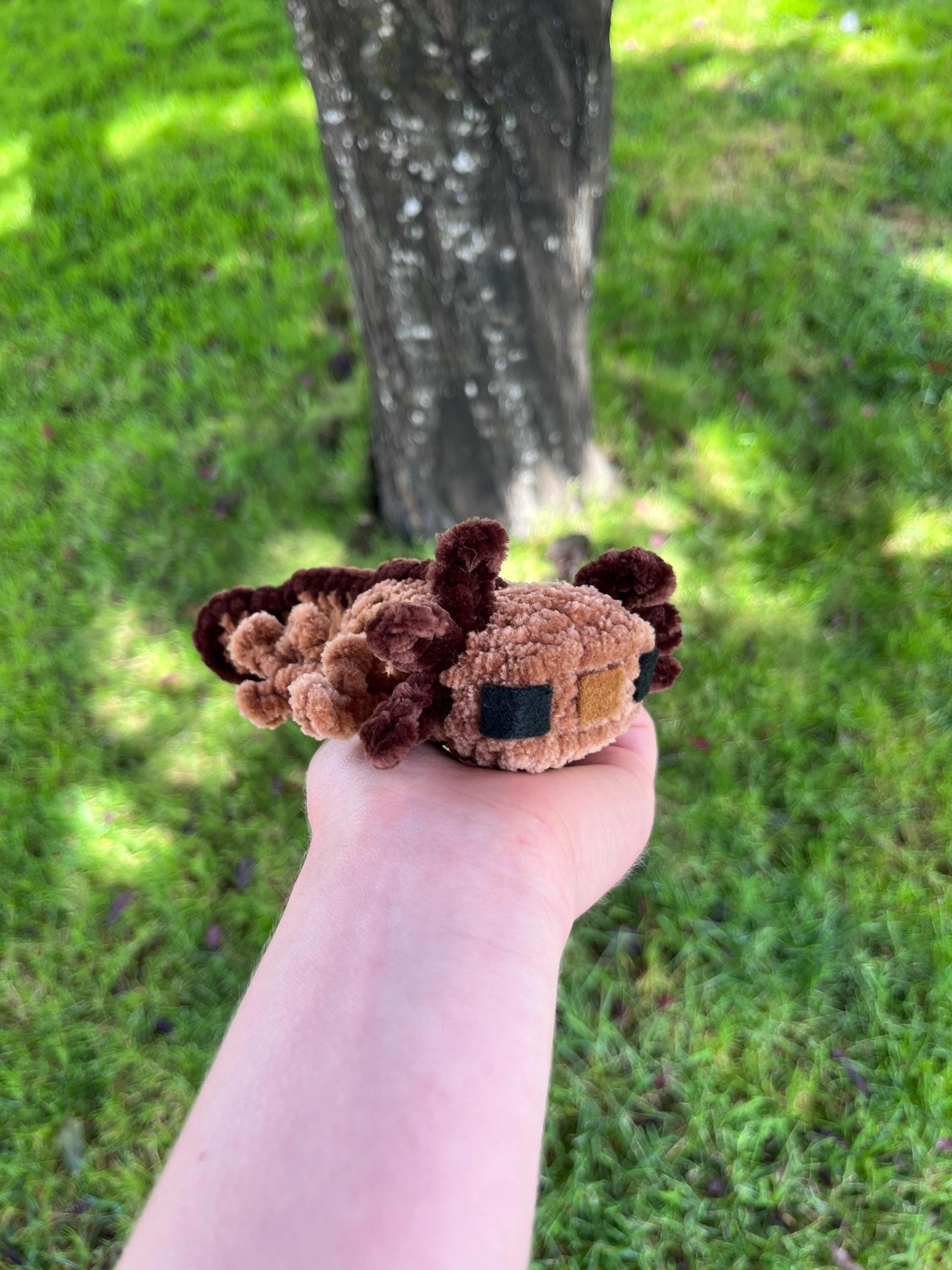 Minecraft-Inspired Baby Axolotl Crochet Plushie Stuffed Animal thumbnail 8