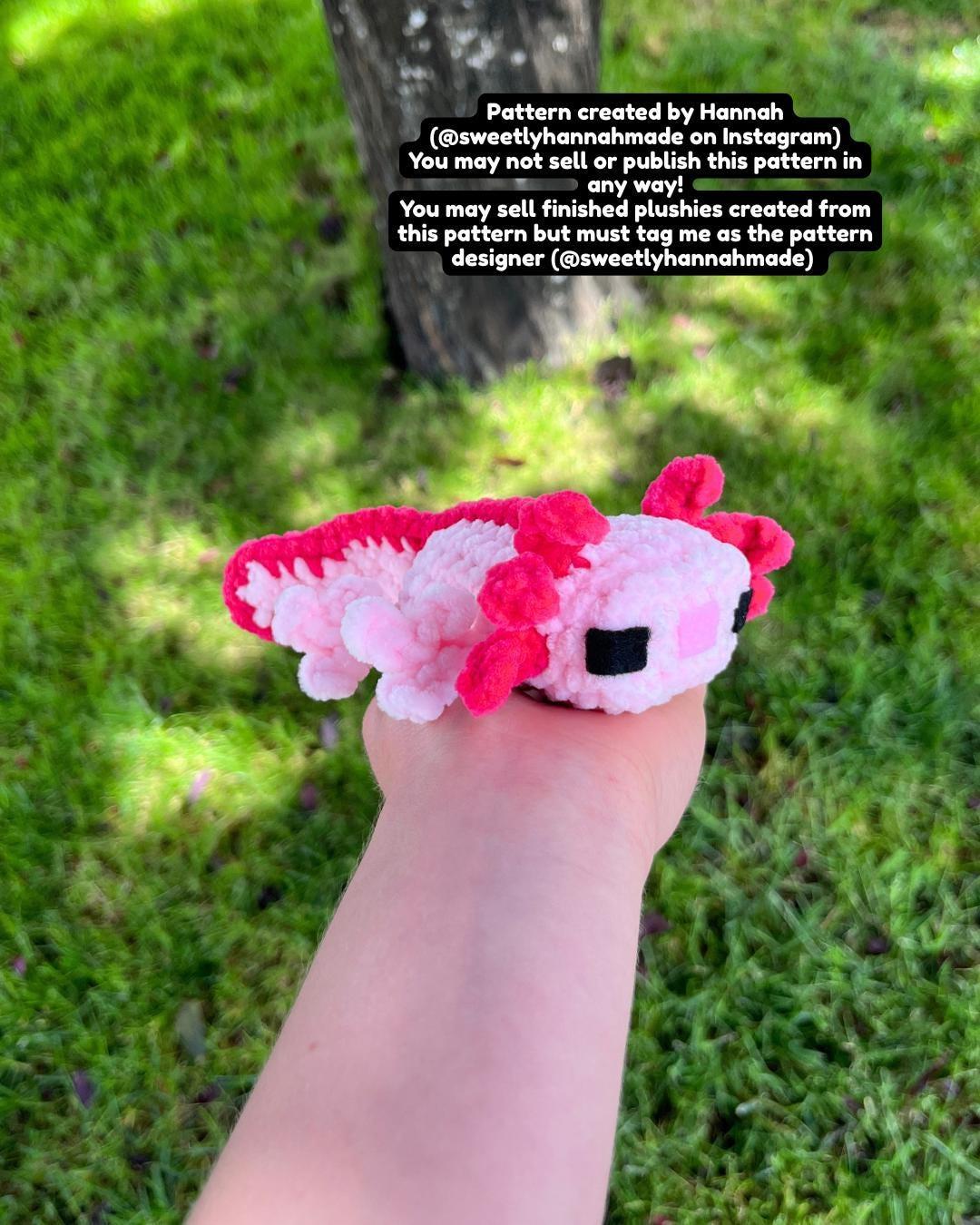 No-Sew Minecraft-Inspired Baby Axolotl Crochet Pattern: Amigurumi (PDF Pattern) thumbnail 3