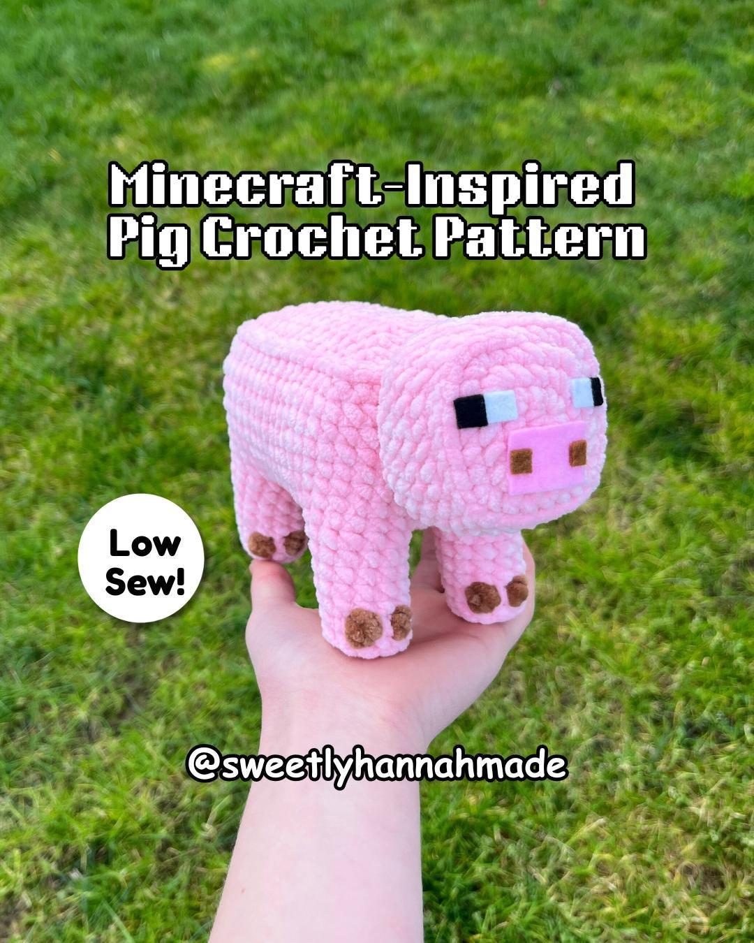 Low-Sew Minecraft-Inspired Pig Crochet Pattern: Amigurumi (PDF Pattern)
