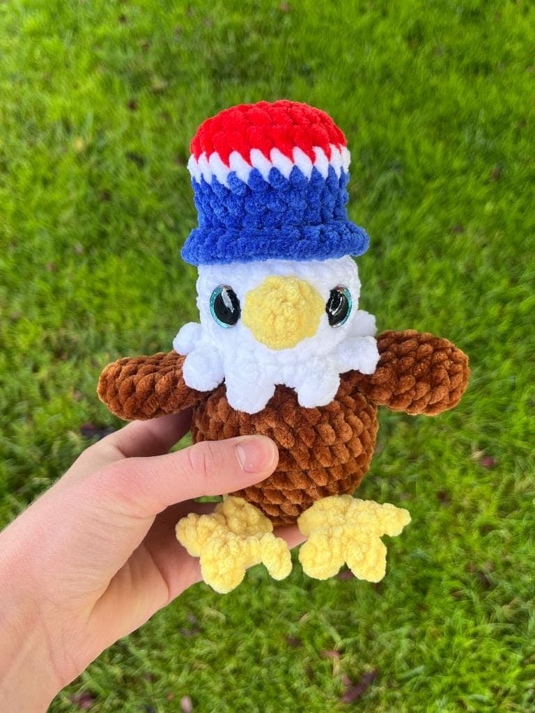 Crochet Bald Eagle Pattern with USA Hat: Beginner Friendly Amigurumi (PDF Pattern) thumbnail 3