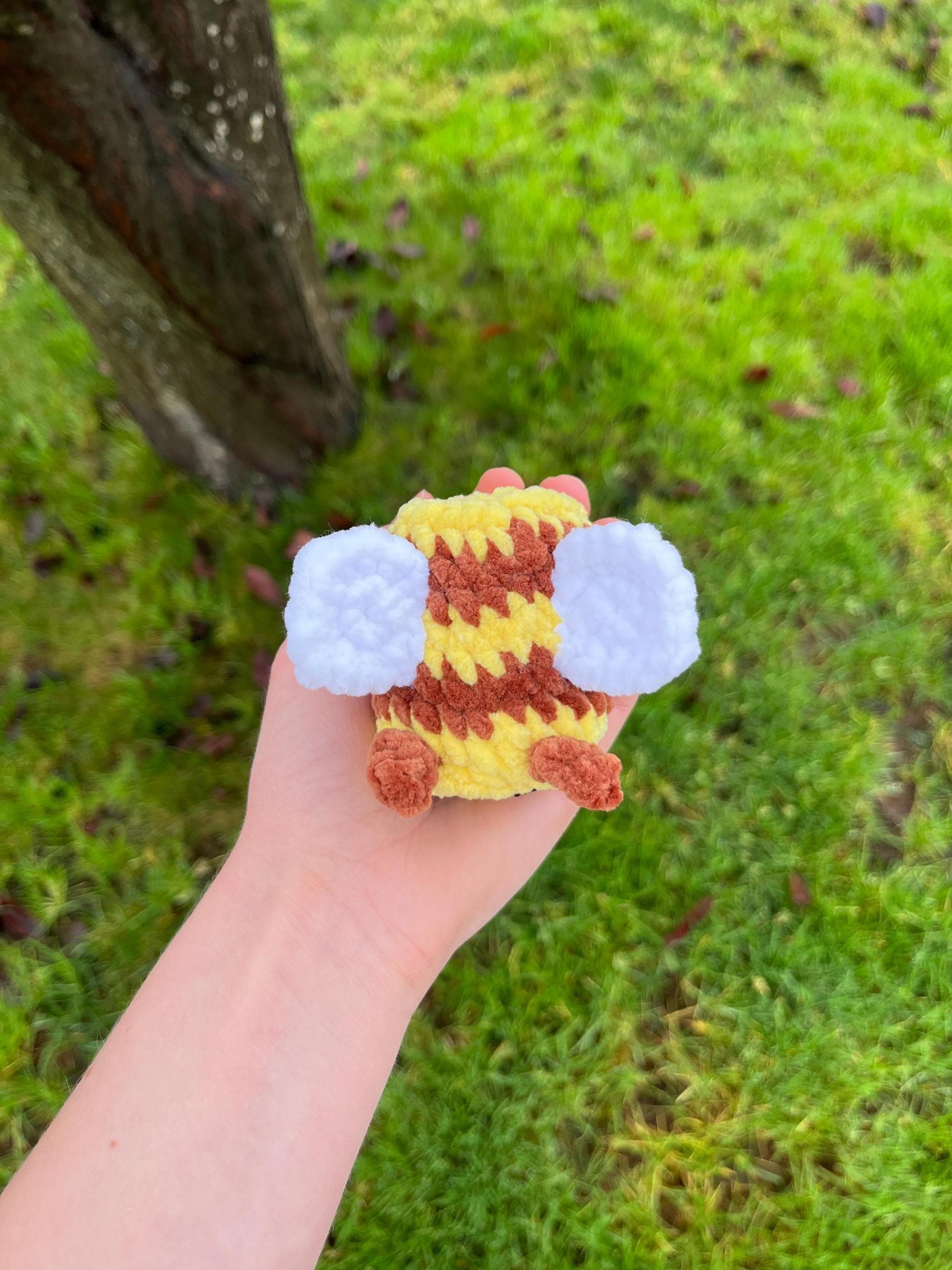 Minecraft-Inspired Bee Crochet Plushie Stuffed Animal thumbnail 3