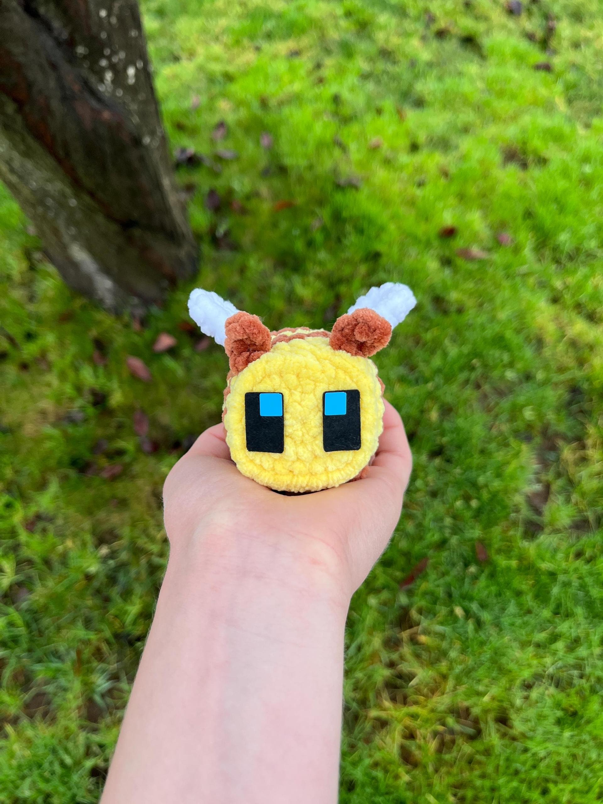 Minecraft-Inspired Bee Crochet Plushie Stuffed Animal thumbnail 4