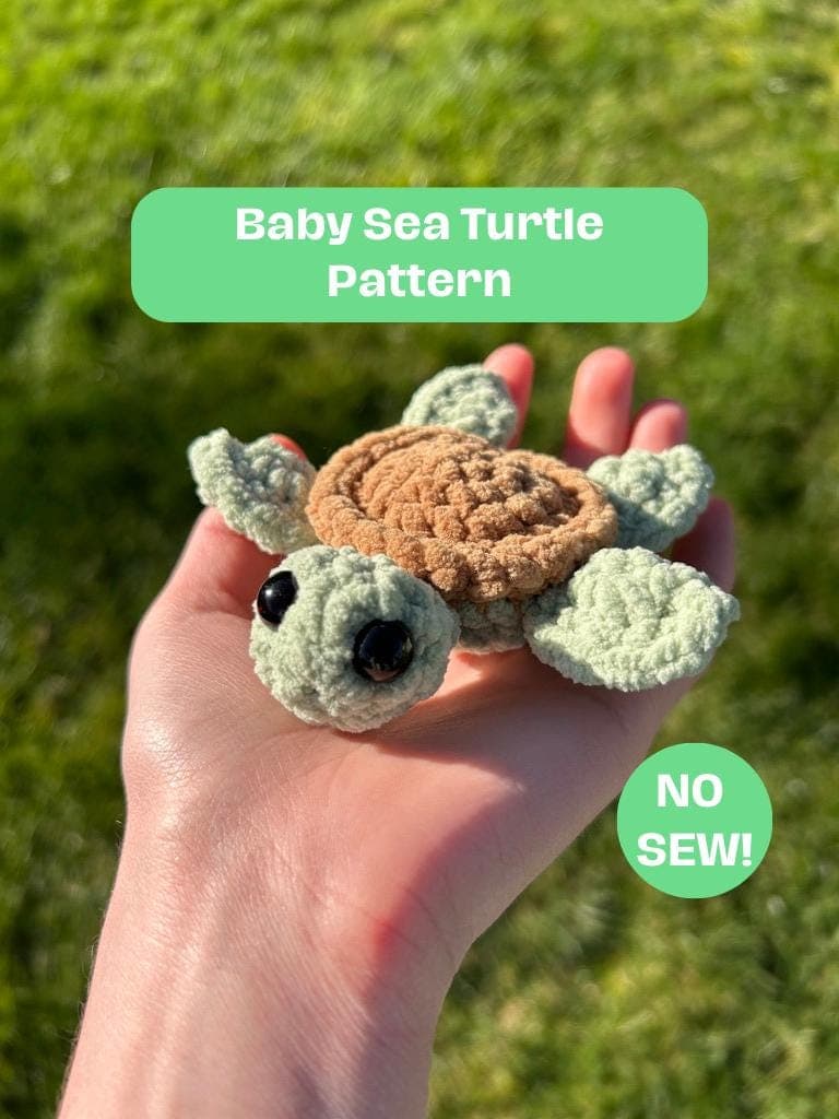 Crochet Baby Sea Turtle Pattern: No Sew Amigurumi (PDF Pattern)