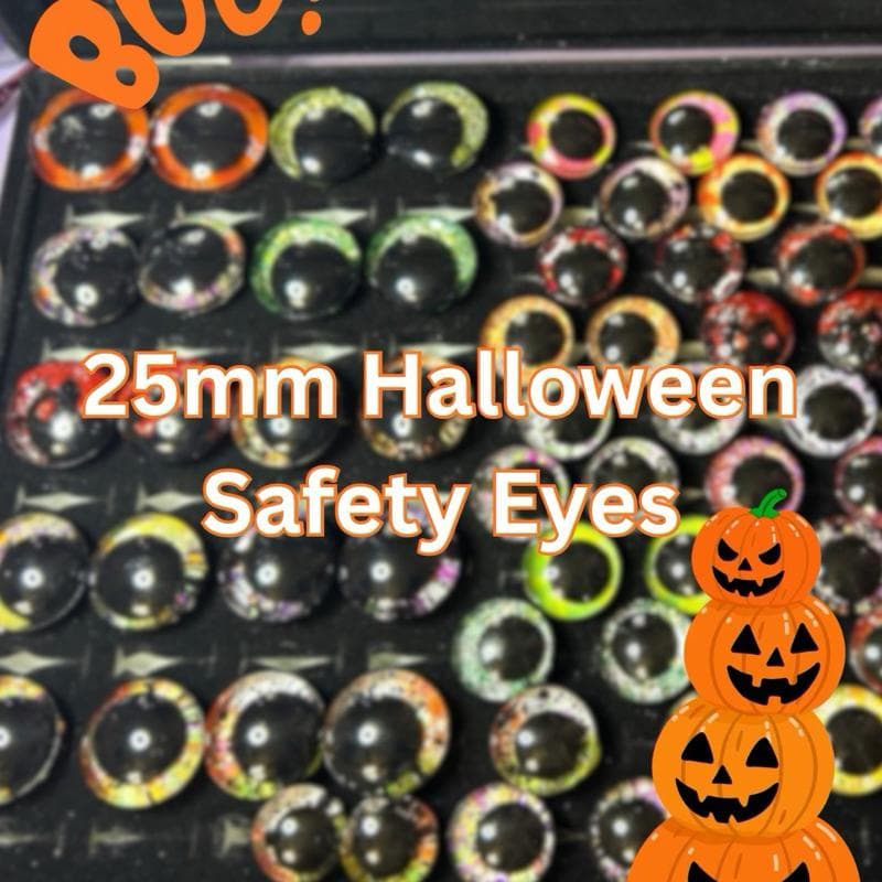 Halloween Handpainted 25mm safety eyes