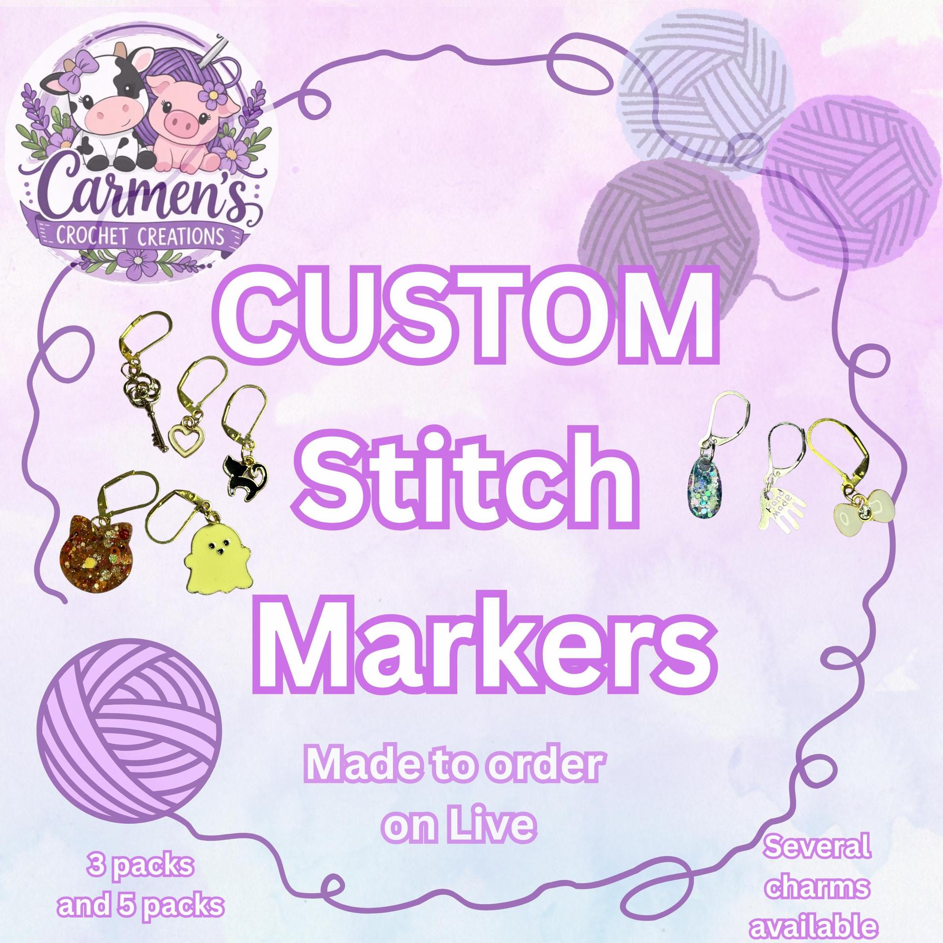 Custom Crochet Stitchmarkers Made to Order Live Exclusive