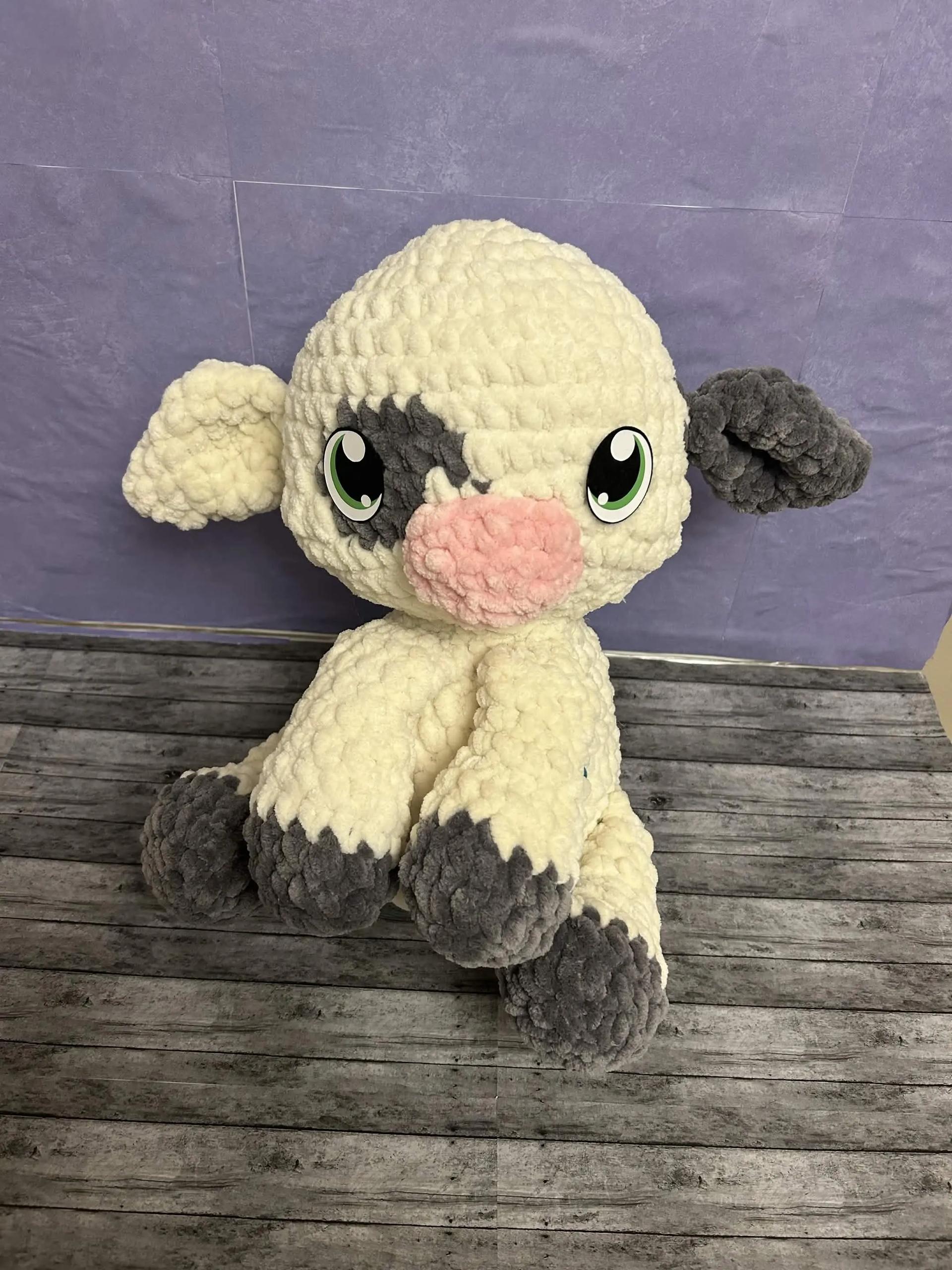 Handmade Crochet Cow Plushie