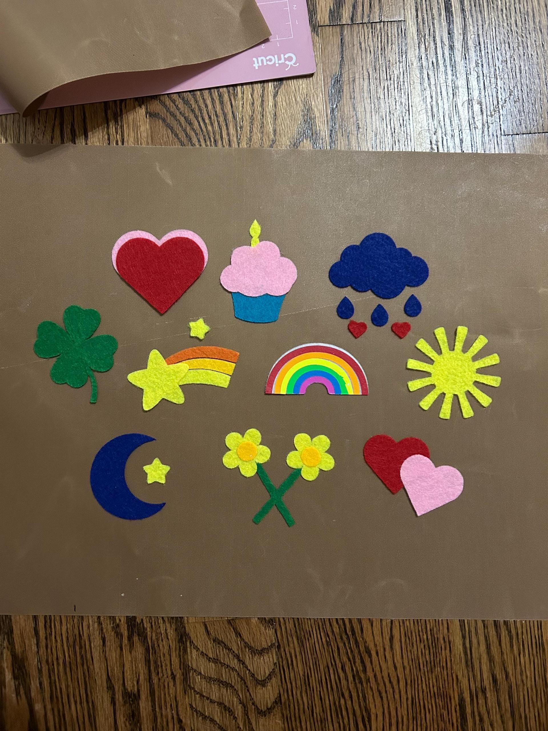Emotion Bear felt belly patches
