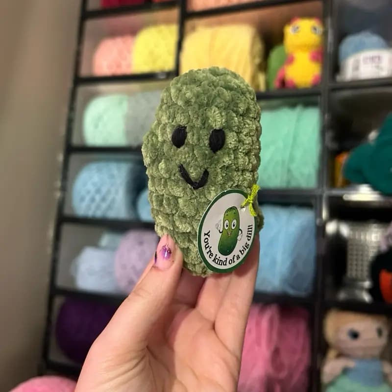 Handmade Crochet Positive Pickle Plushies thumbnail 3