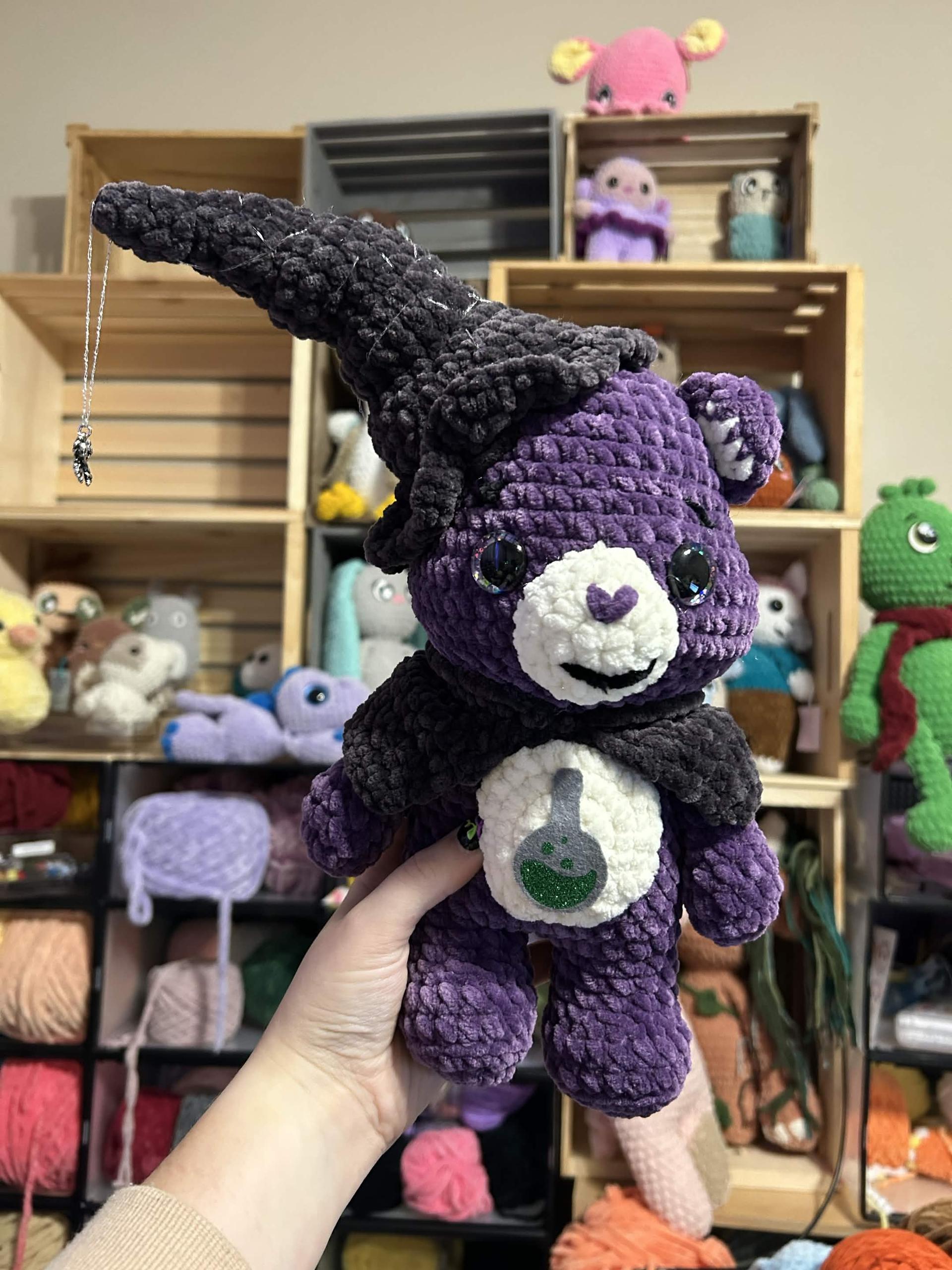 Handmade Crochet Witch Bear Plushie