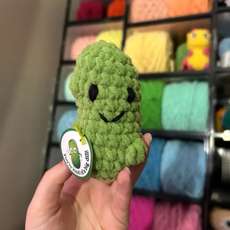 Handmade Crochet Positive Pickle Plushies thumbnail 2