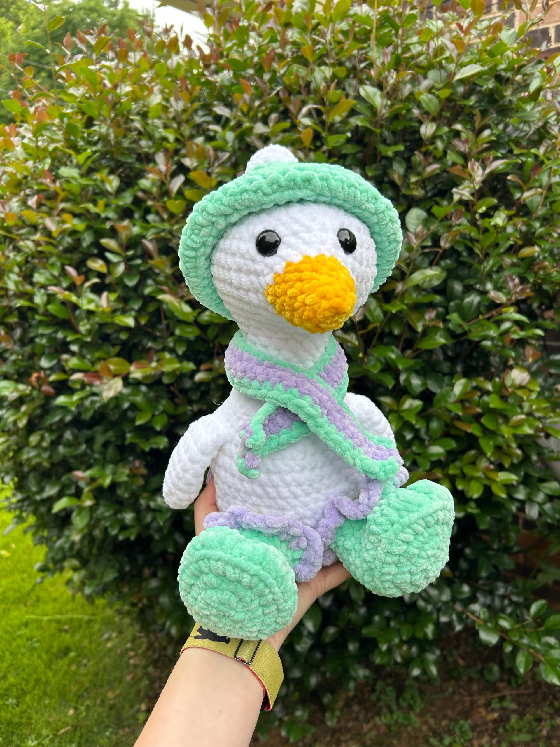 Handmade Crochet Big Goose Plushie with Removeable Accessories thumbnail 2
