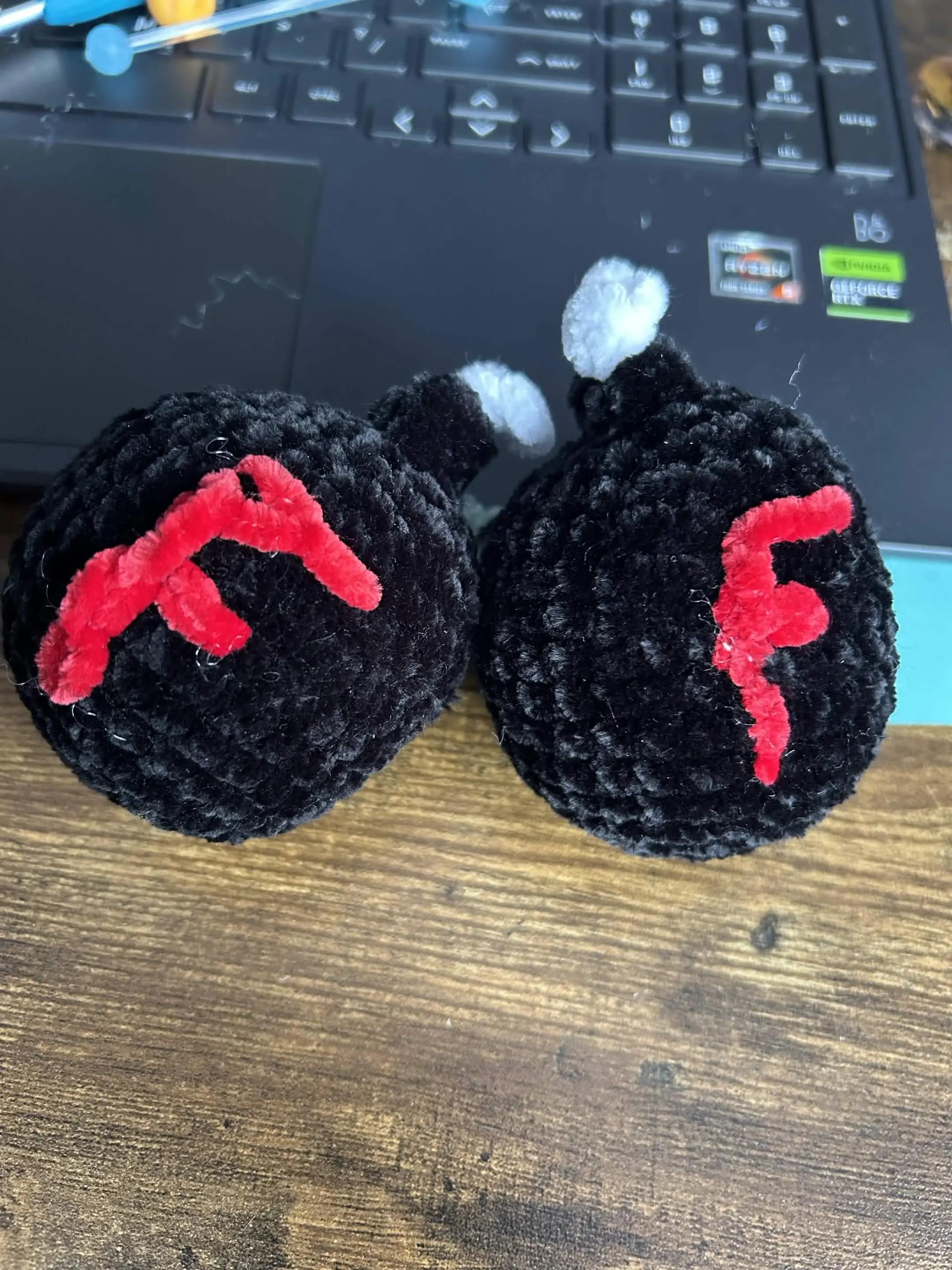 Handmade Crochet F Bomb Plushie