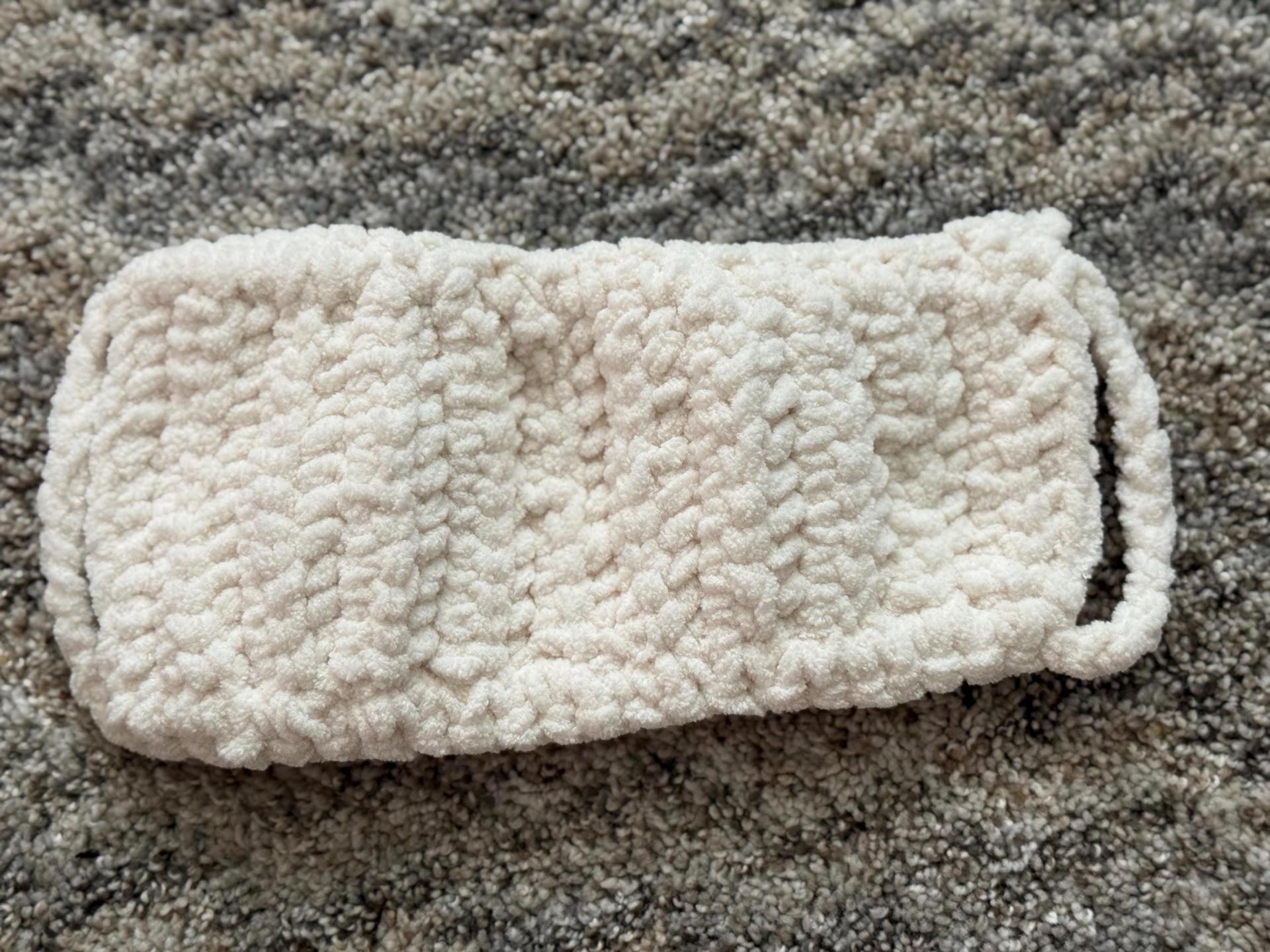 Hand-Crocheted White Pink Mug Cozy, Reusable Coffee Cup Sleeve, Drink Wrap