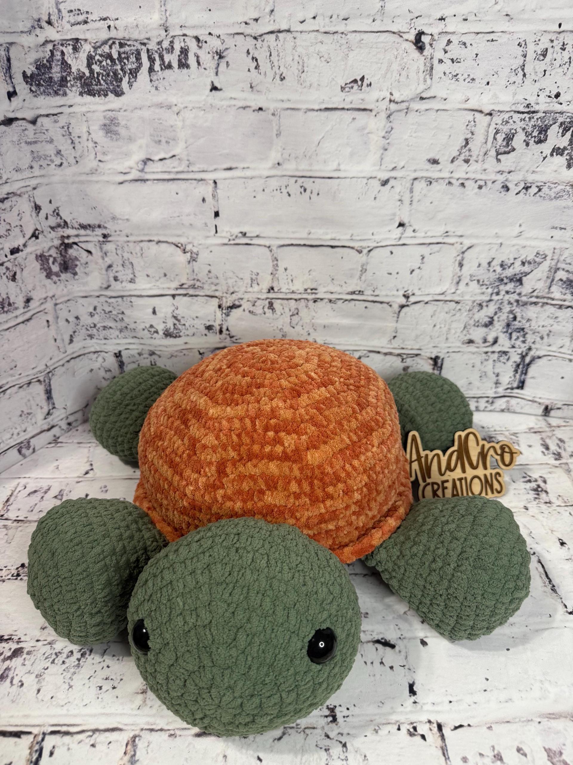 Chubby Turtle Crochet Plush Toy • Handmade Stuffed Turtle Friend thumbnail 3