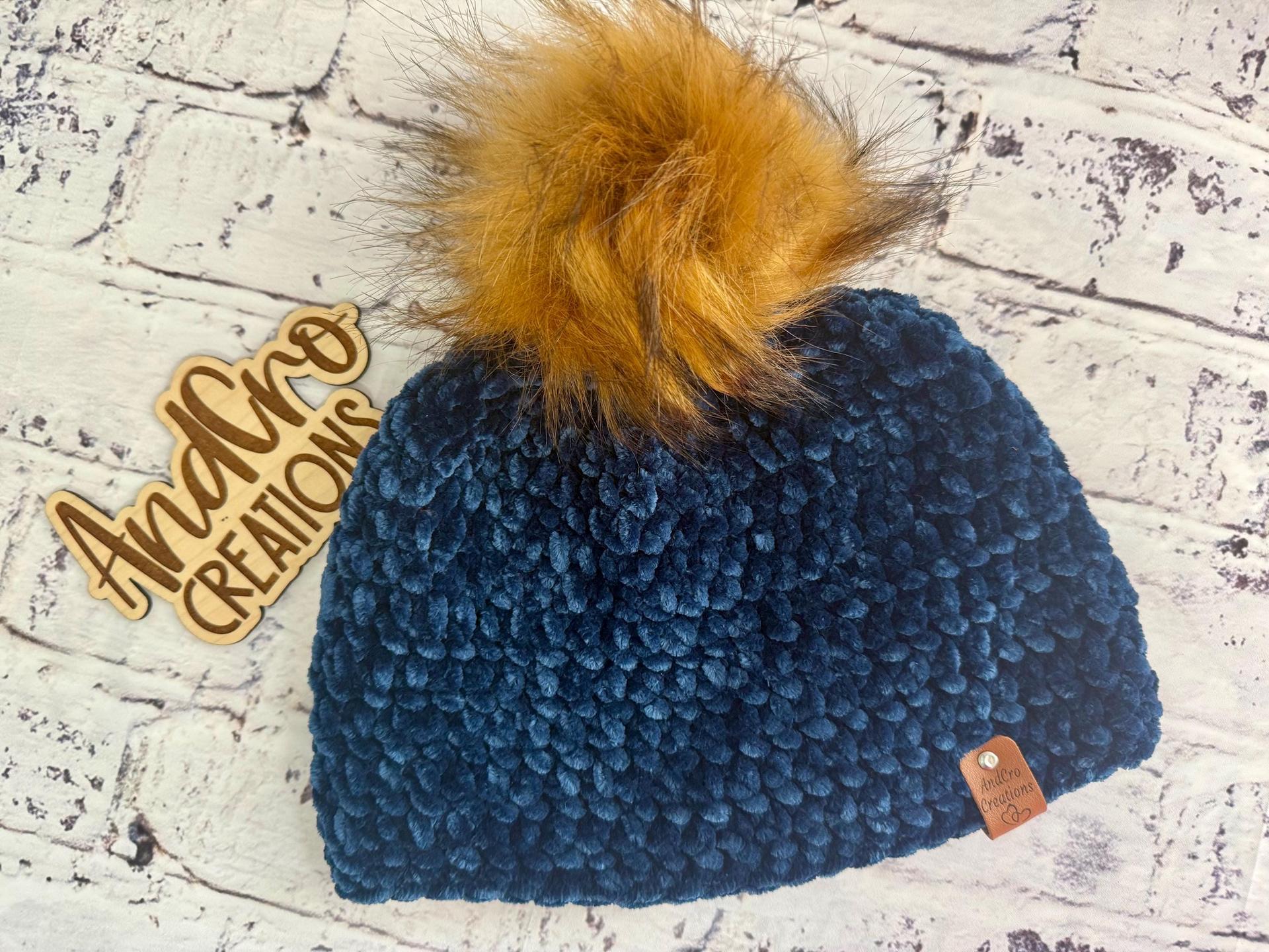 Handmade Adult Crocheted Winter Hat • Beanie • Boggin
