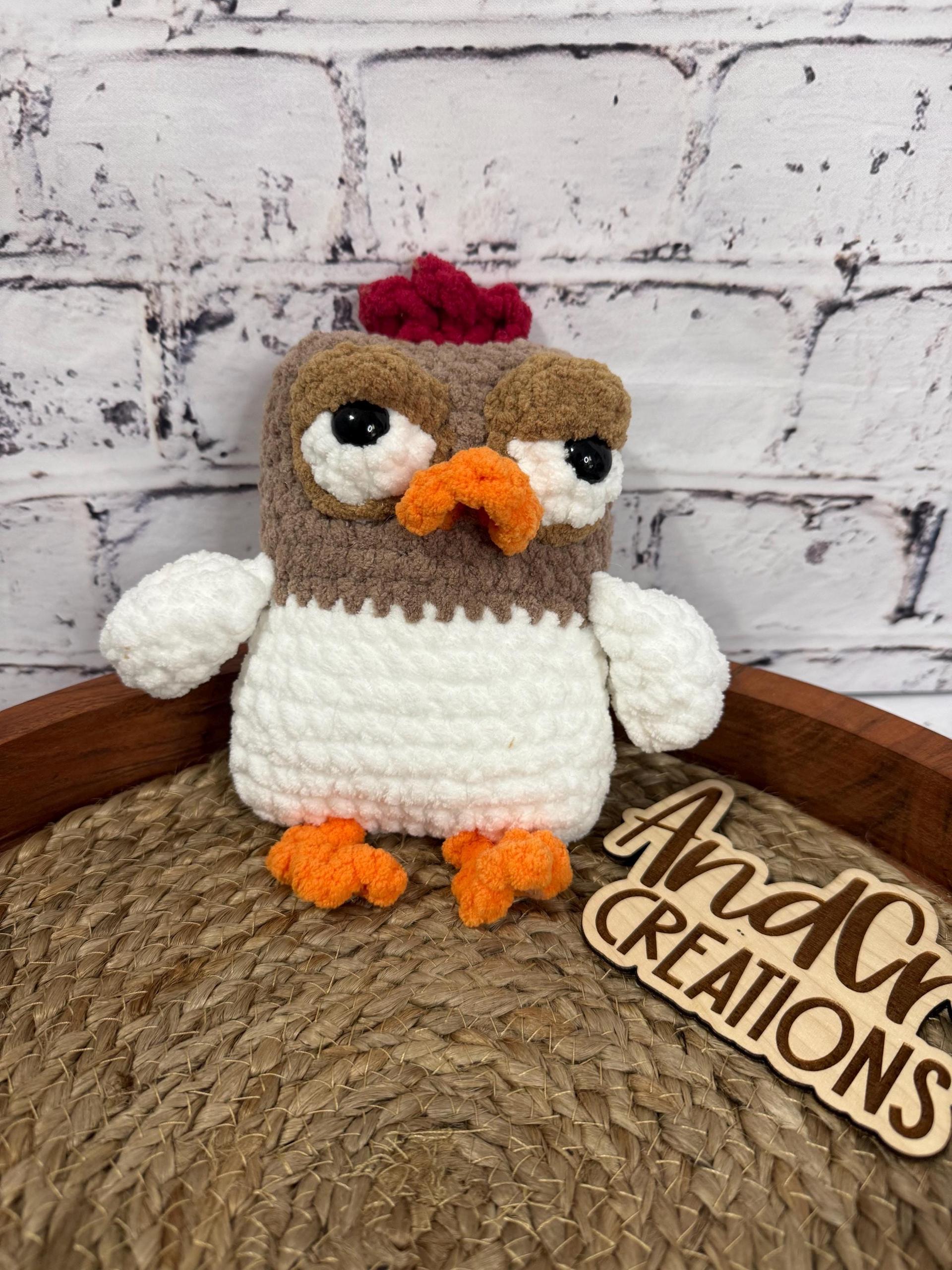 Handmade Crochet Chicken Plushie – Soft Stuffed Farm Animal Amigurumi – Cute Chicken Gift – Cozy Plush Toy – Nursery Dec thumbnail 7
