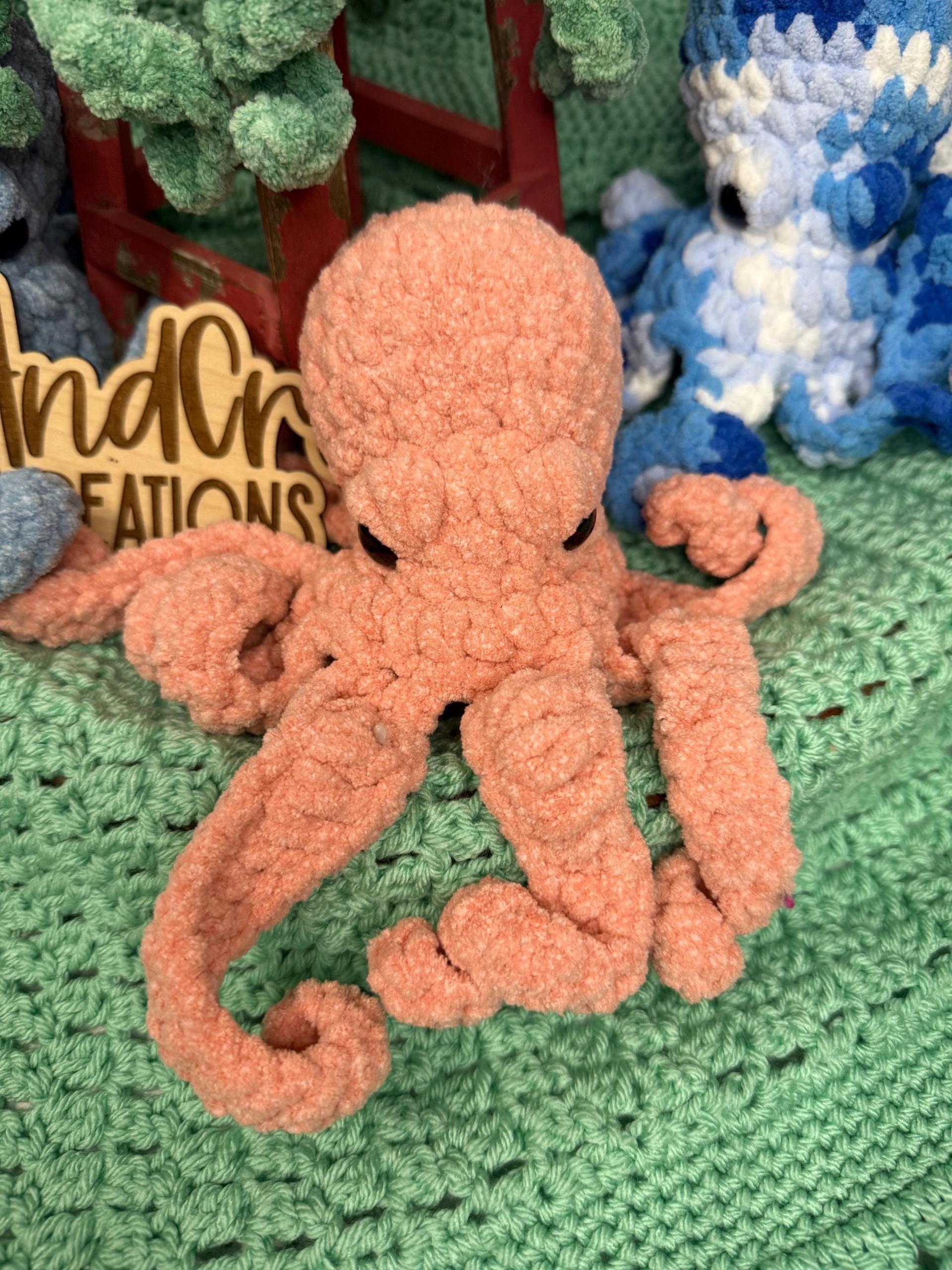 Drift the Octopus | Amigurumi | Crochet | Unique Gifts | Stuffed Animal | Snuggle | Lovey | Ocean Creature | Octopus | Handmade thumbnail 7