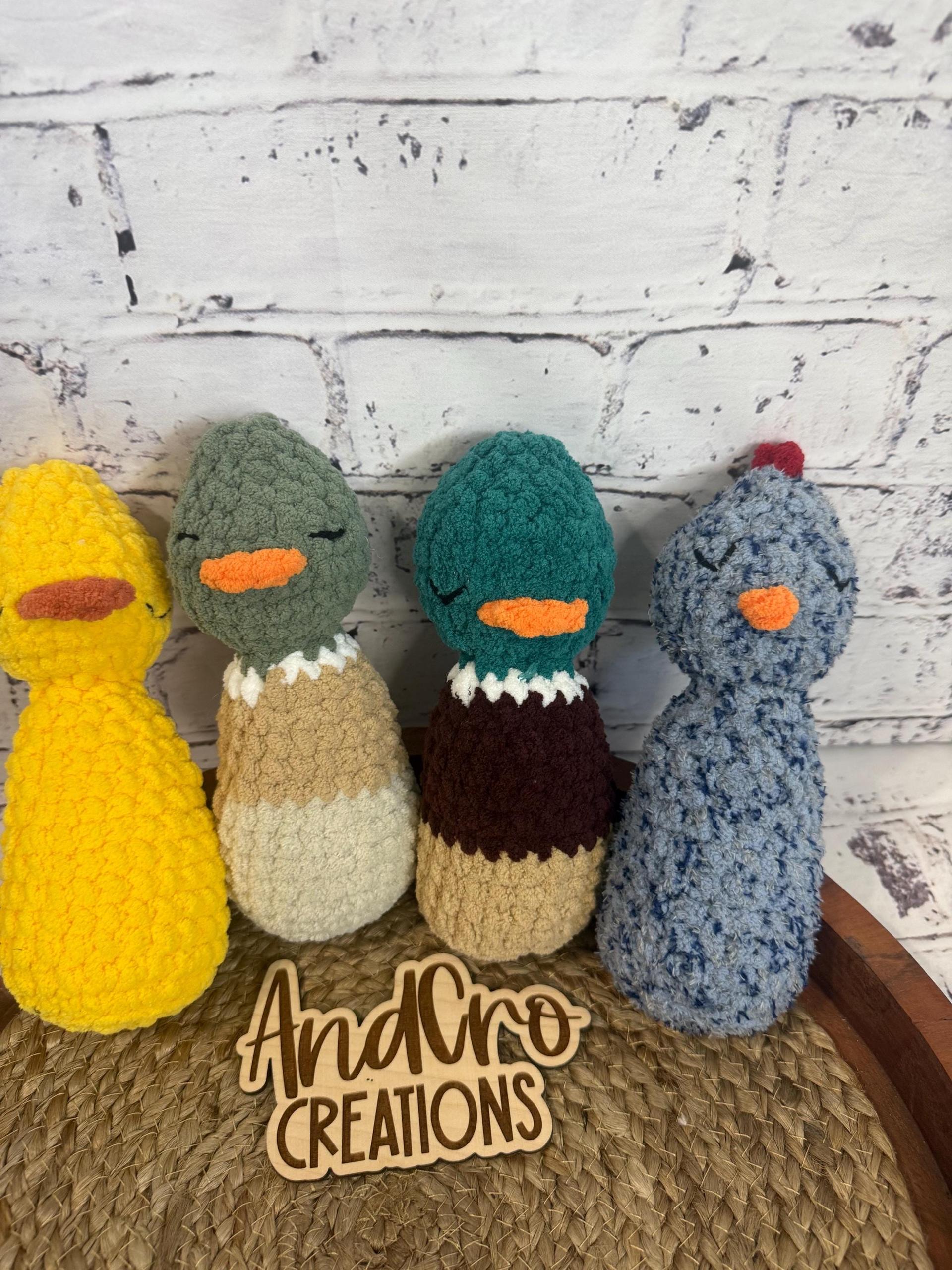Rattle Chubby Peg Shaped Crochet Plush Toy • Handmade Stuffed Animal Friend thumbnail 6