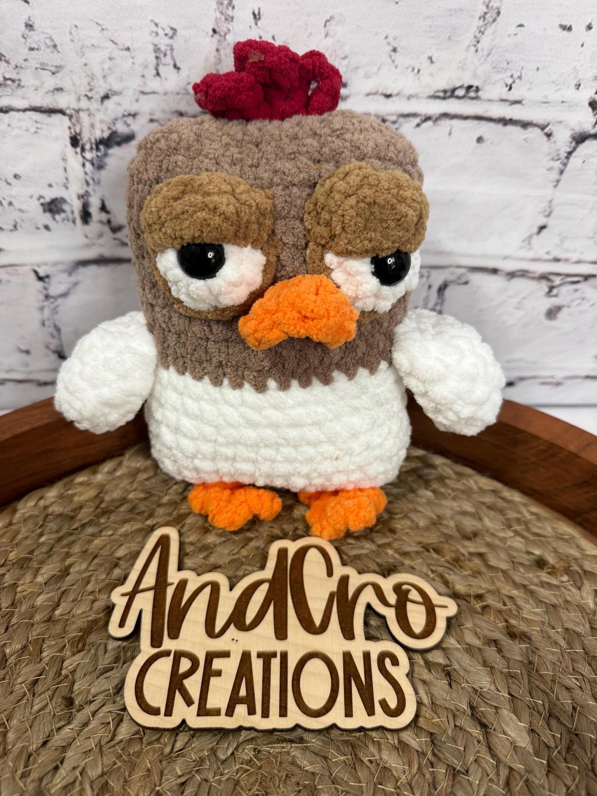 Handmade Crochet Chicken Plushie – Soft Stuffed Farm Animal Amigurumi – Cute Chicken Gift – Cozy Plush Toy – Nursery Dec thumbnail 4