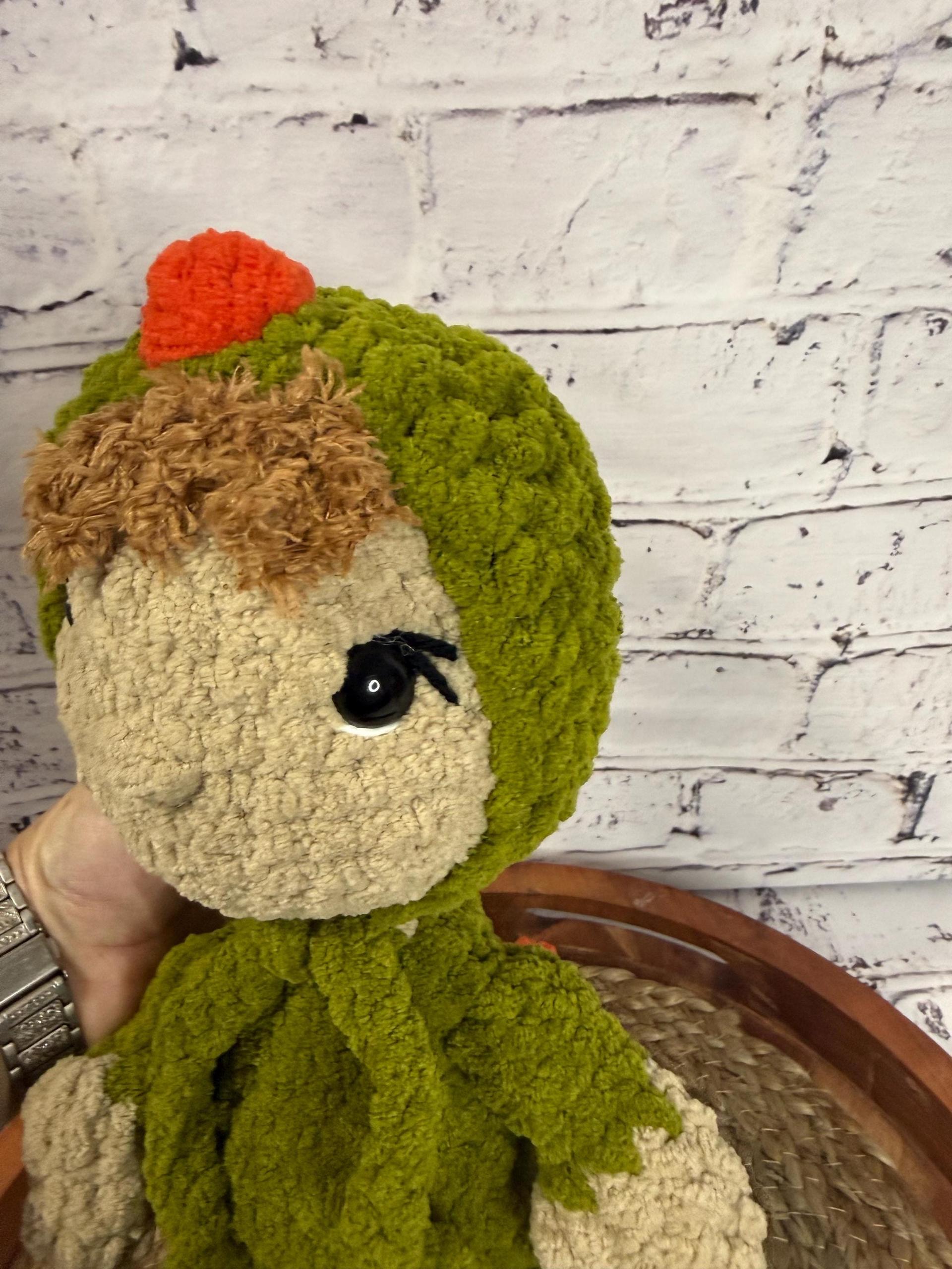 Handmade Crochet Dino Plushie • Soft Plush Stuffed Animal Toy thumbnail 8