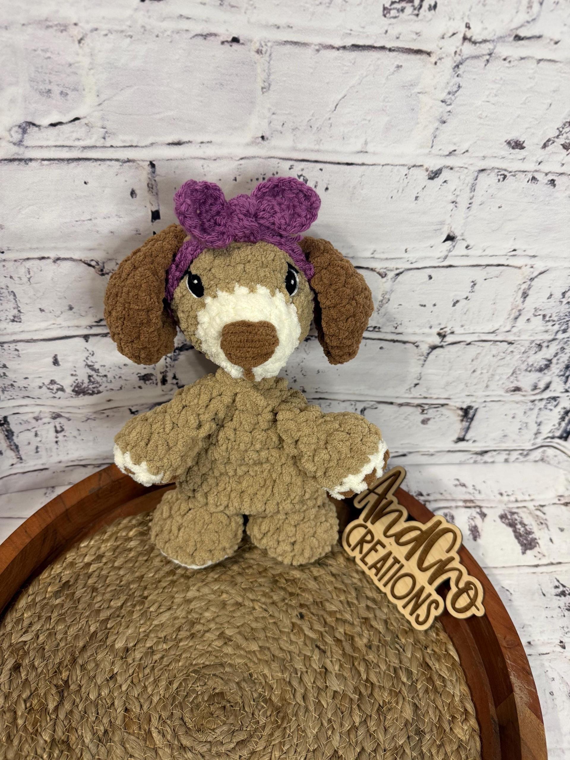 Paw the Puppy Snuggler • Adorable Amigurumi Pup • Handmade Lovey Dog
