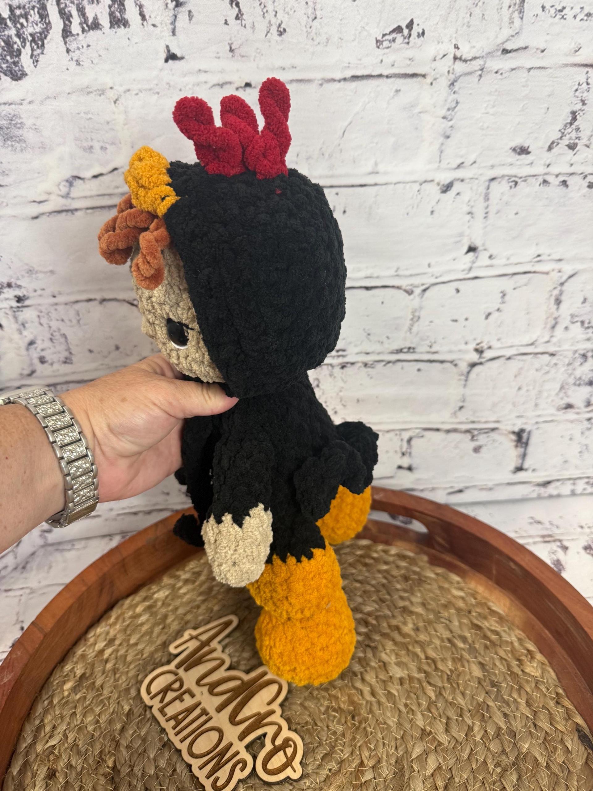 Handmade Crochet Chicken Plushie • Soft Plush Stuffed Animal Toy thumbnail 4