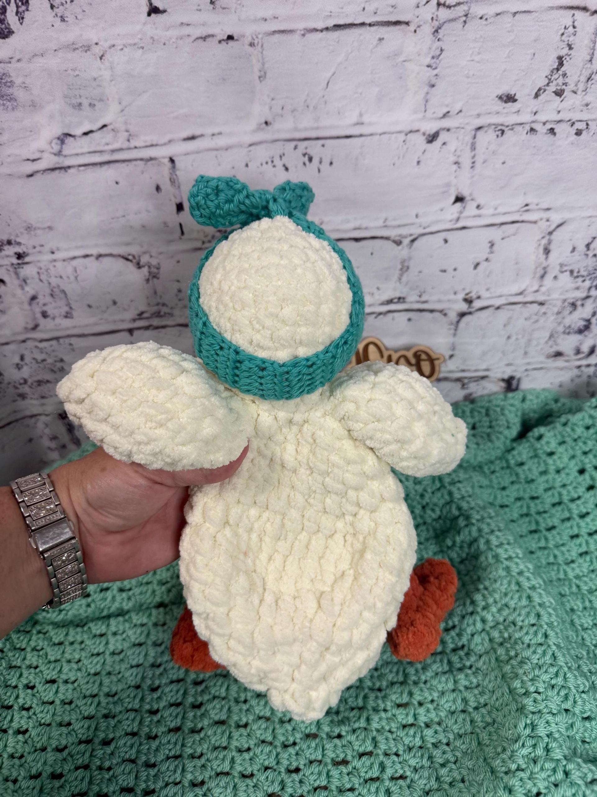 Handmade Amigurumi Duck Plushie • Soft Plush Yarn Stuffed Toy thumbnail 3